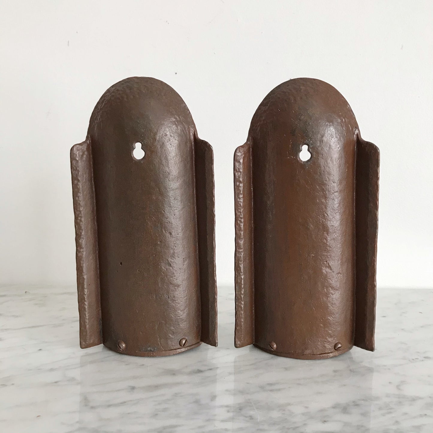 Pair of Heavy Cast Candle Sconces