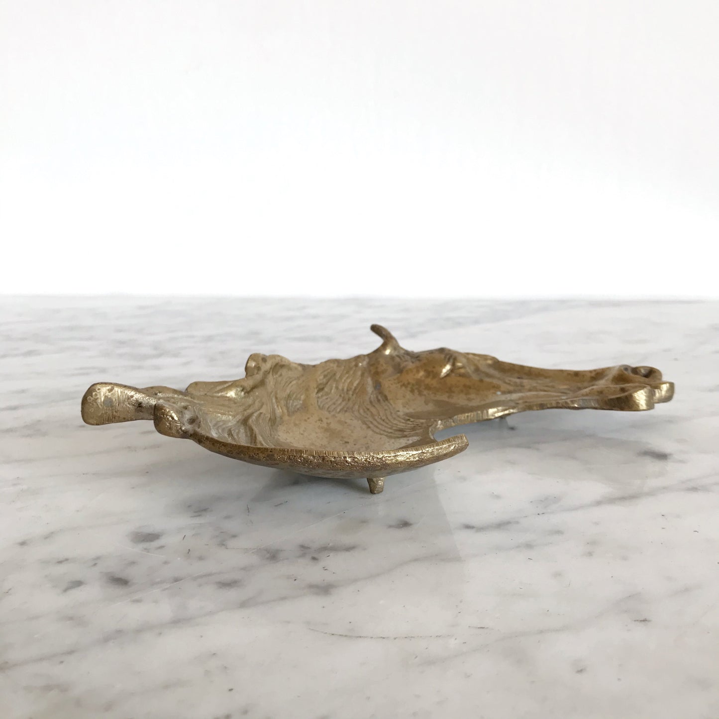 Vintage Brass Horse Tray