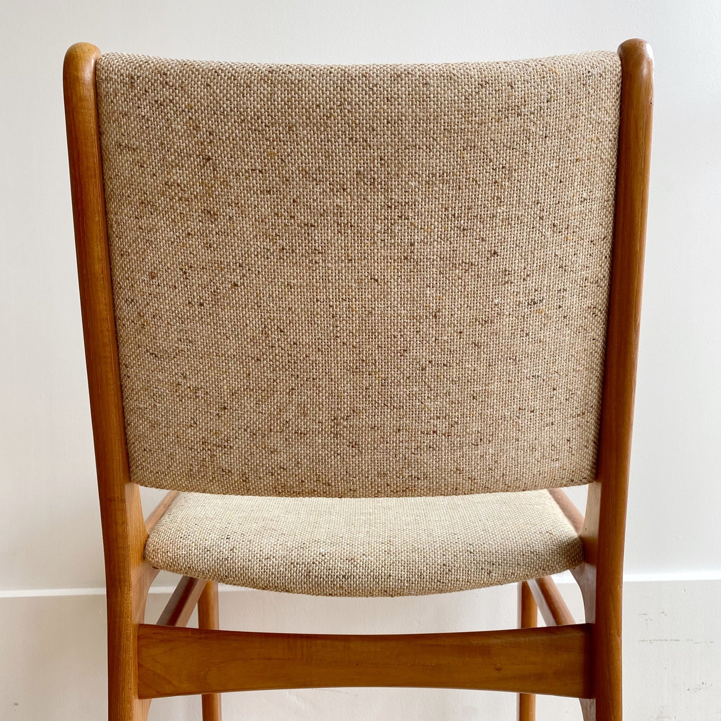 Set of 4 Vintage Upholstered Teak Dining Chairs