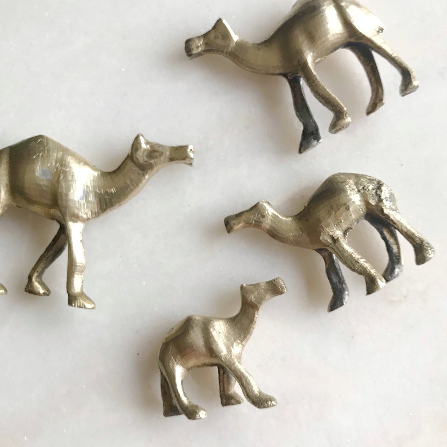 Collection of Small Vintage Brass Camels