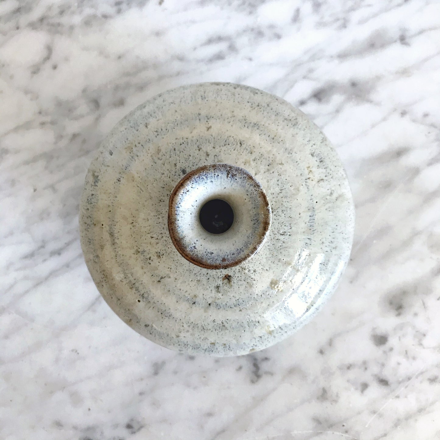 Round Vintage Pottery Vase