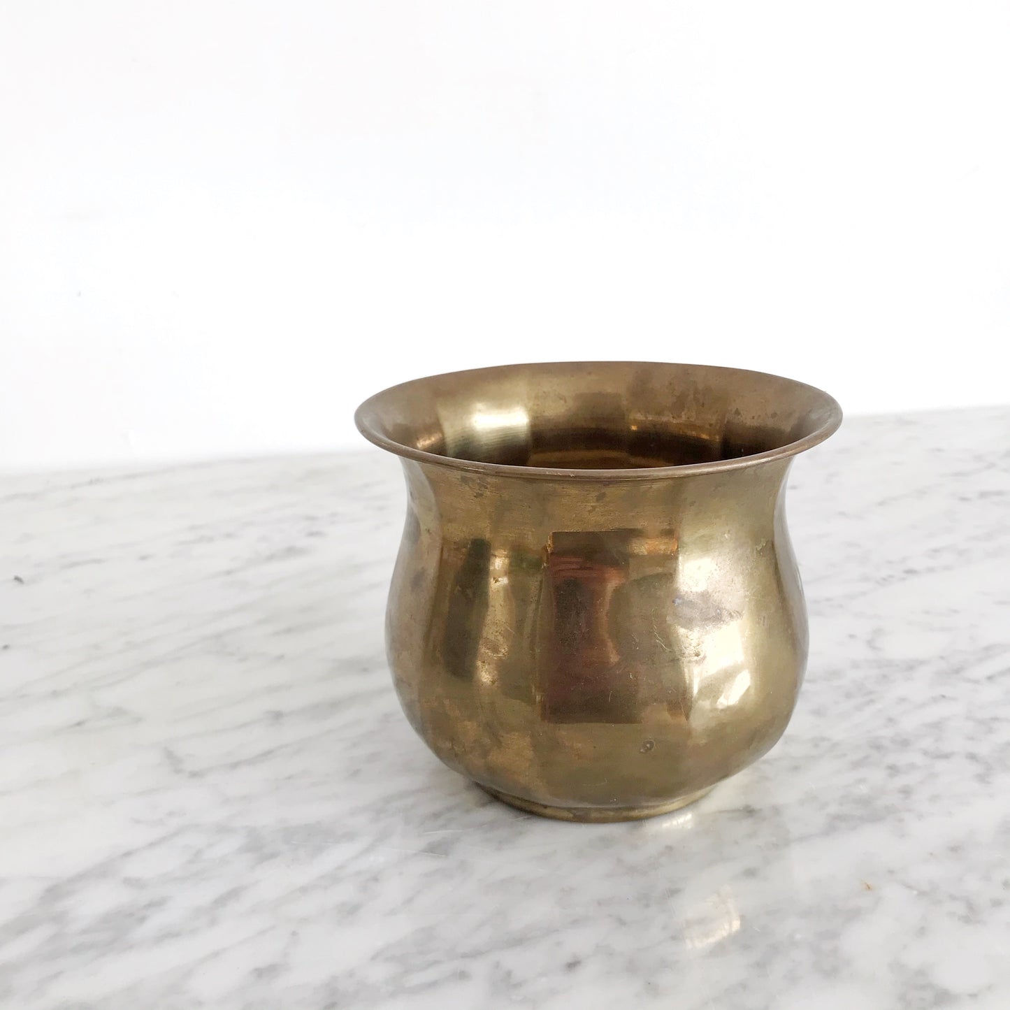 Small Vintage Brass Planter