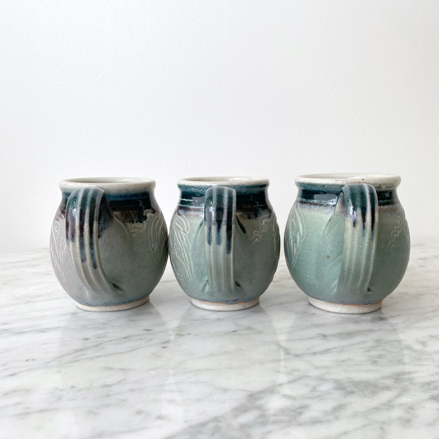Set of 6 Handcrafted Pottery Mugs