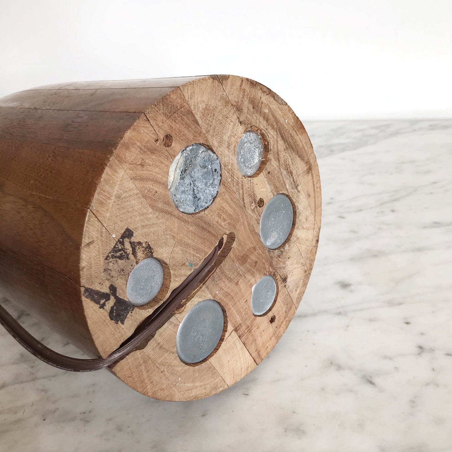 XL Vintage Mid-Century Turned Wood Lamp