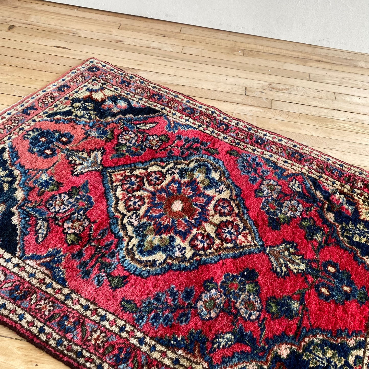 "LULA" Vintage Hand-knotted Persian Rug (2' x 2'11")