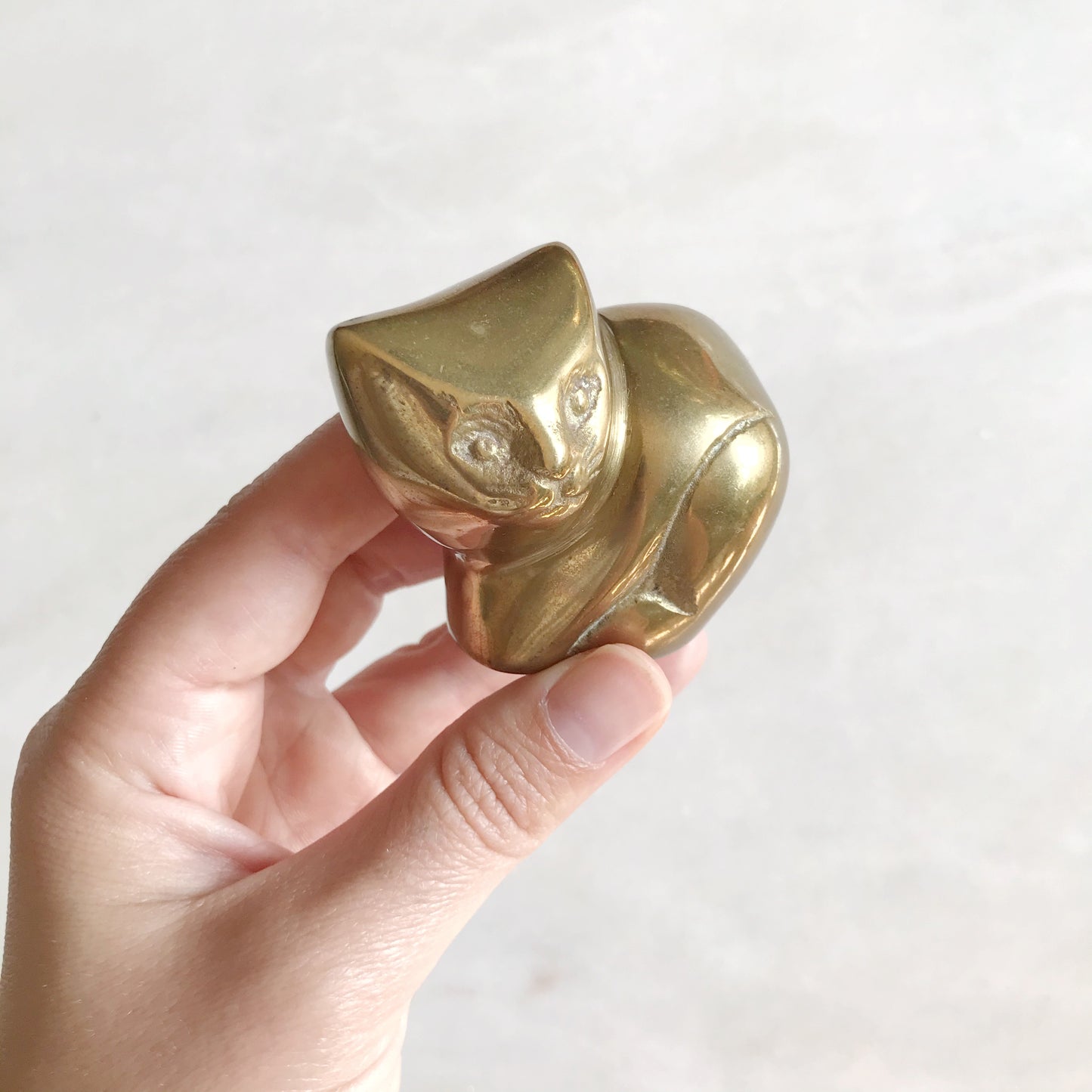 Vintage Brass Cat Figure