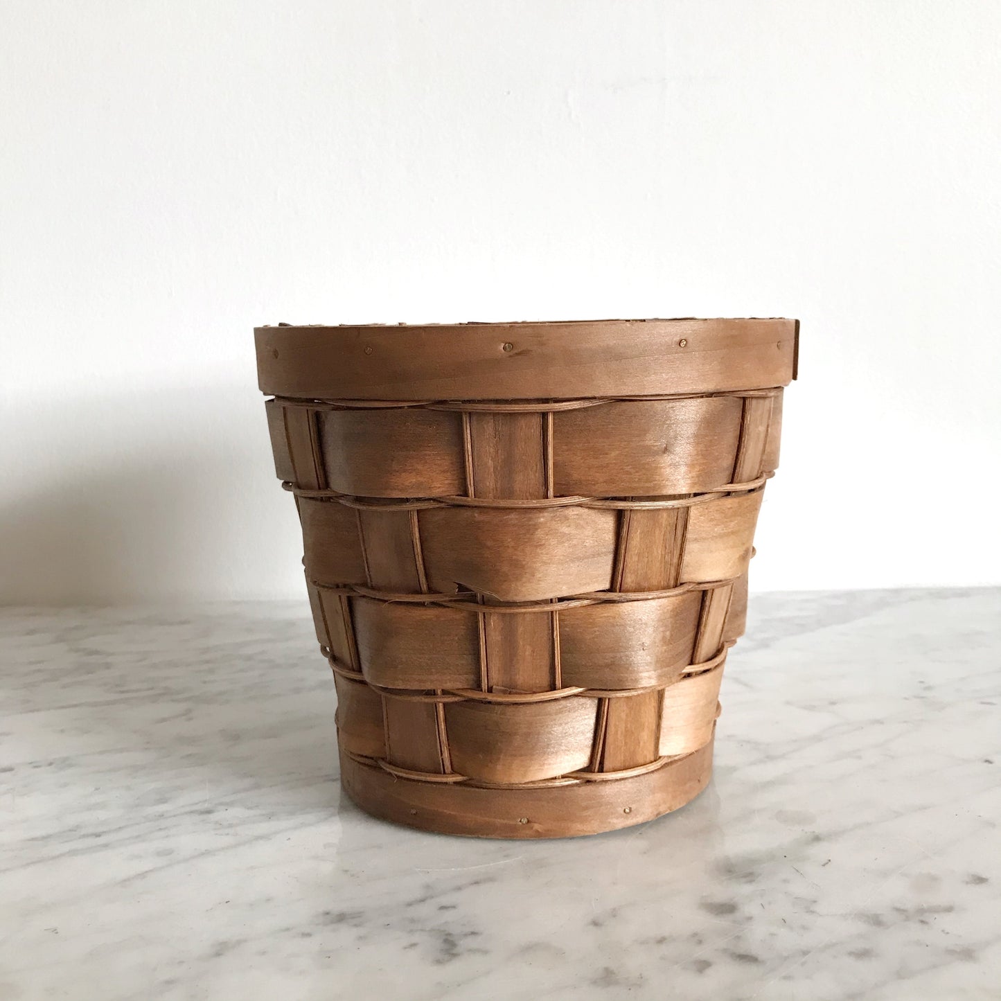 Pretty Woven Wood Basket