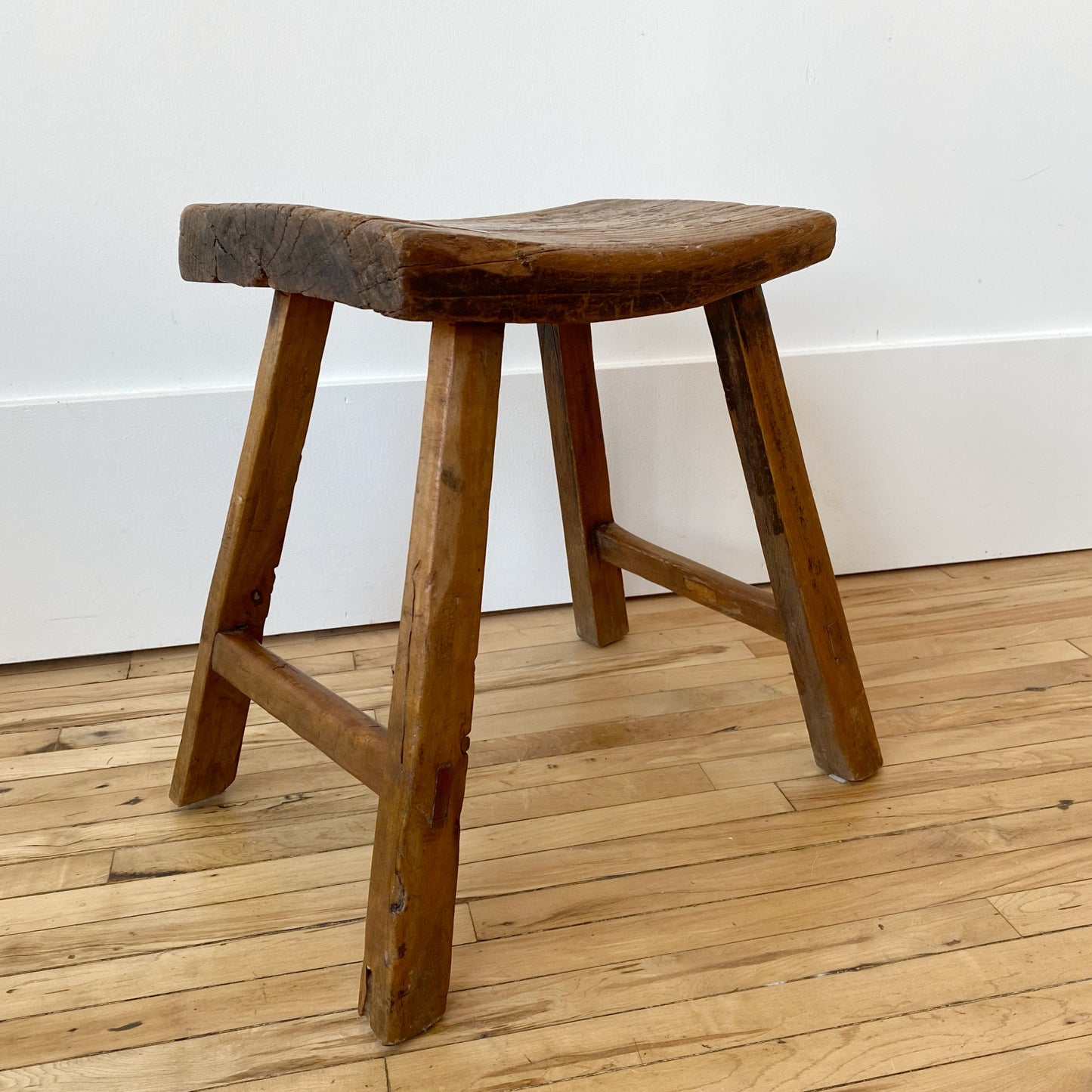 Antique Primitive Wood Stool