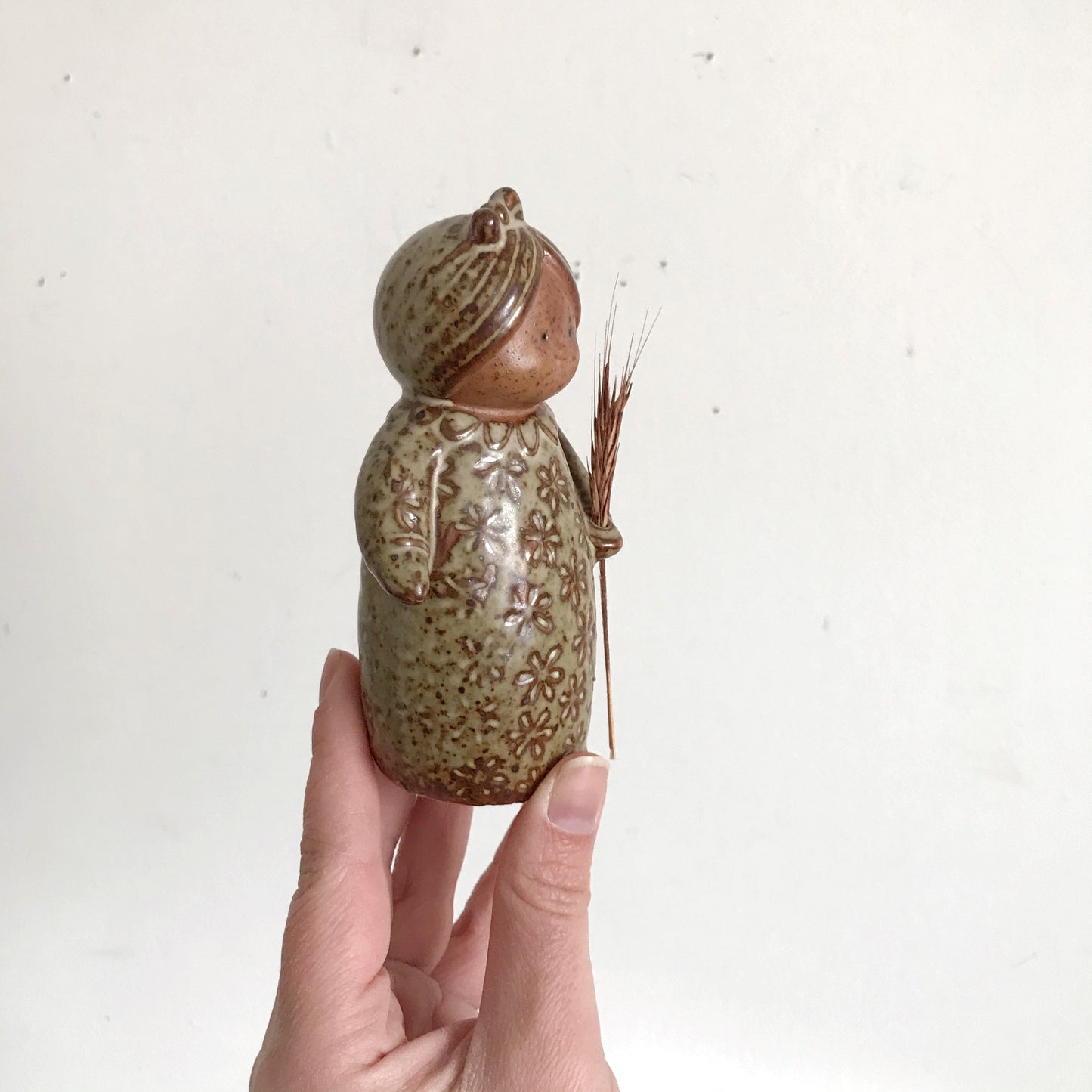 Vintage Ceramic Woman Vase Figure