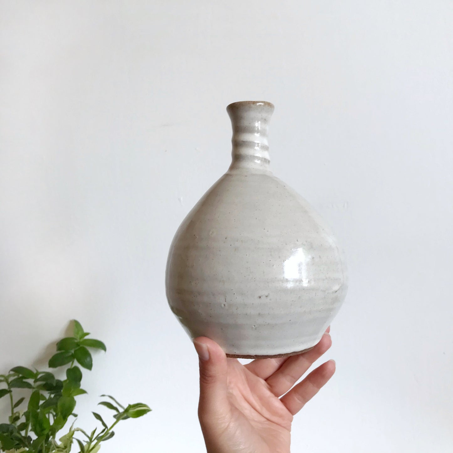 Simple White Studio Pottery Vase