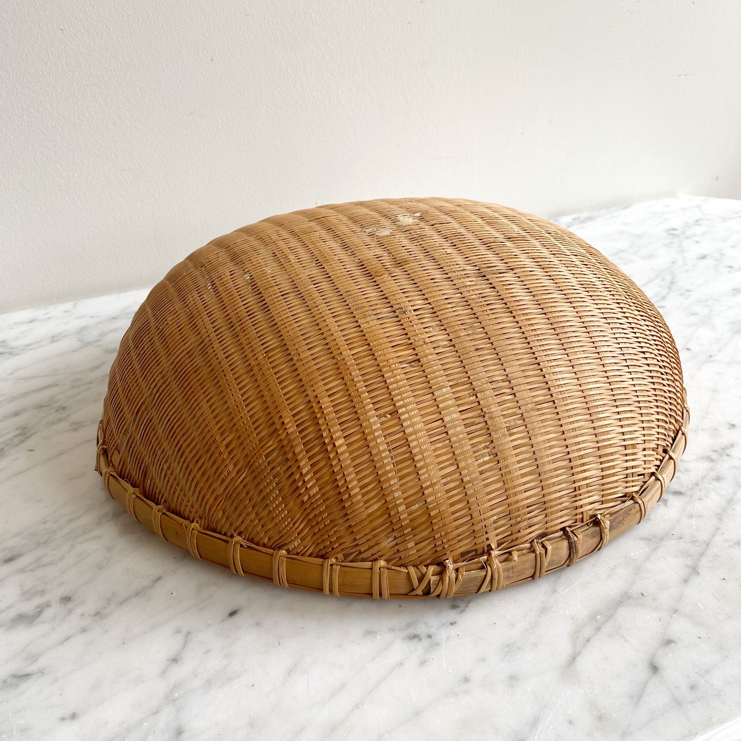 Vintage Natural Woven Winnowing Basket, 14”