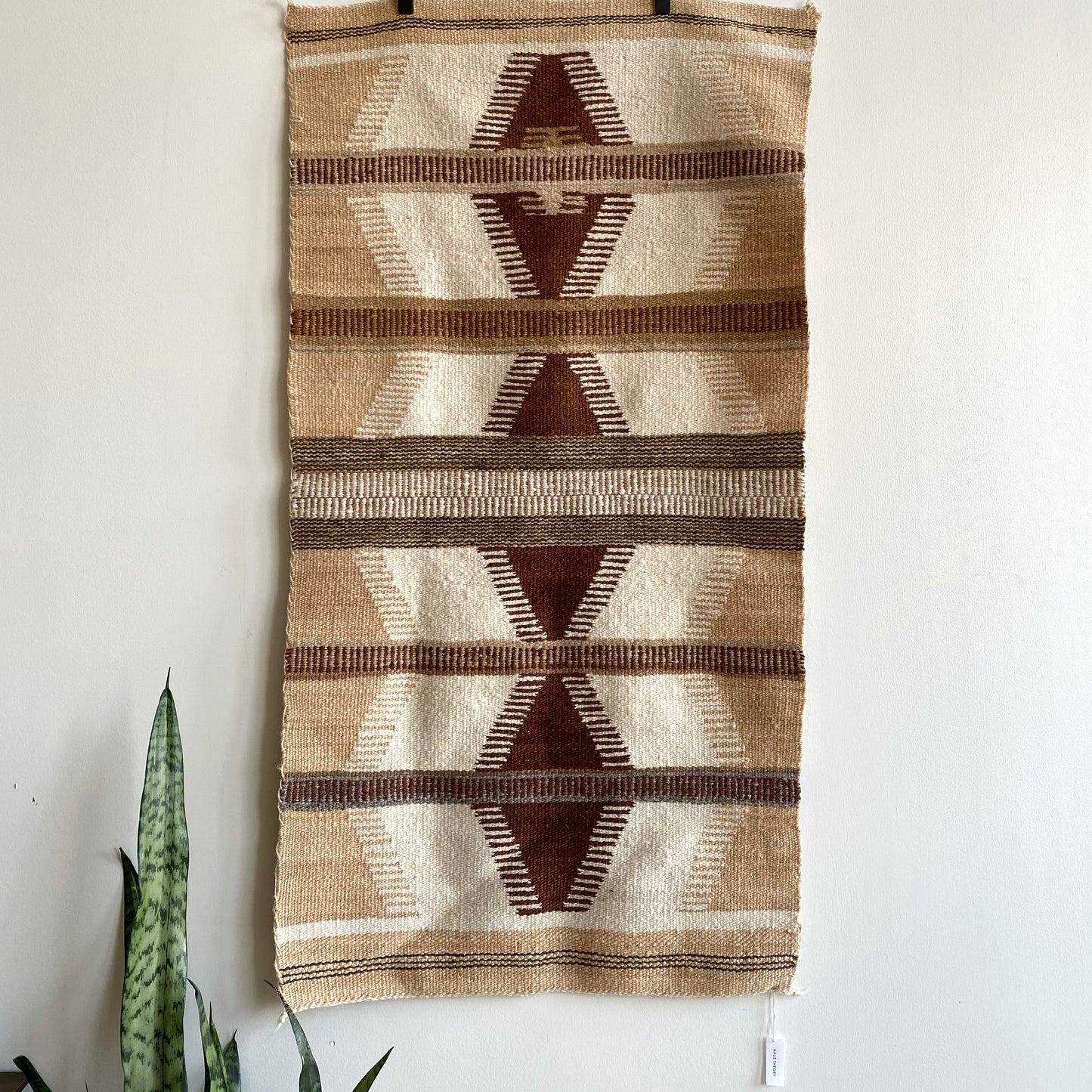 Vintage Handwoven Textile, Brown
