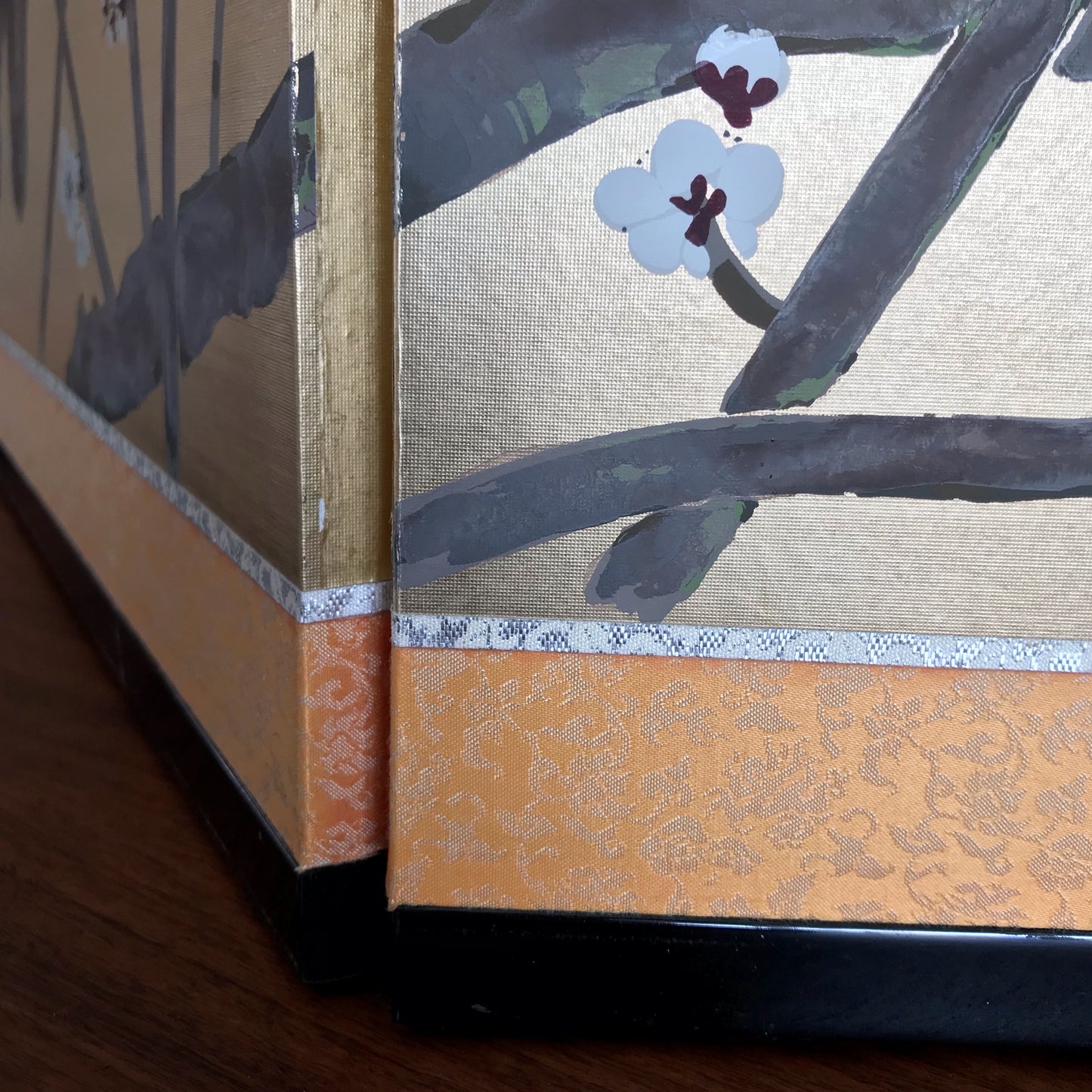 Vintage Hand-Painted Folding Screen / Room Divider (70" x 36")