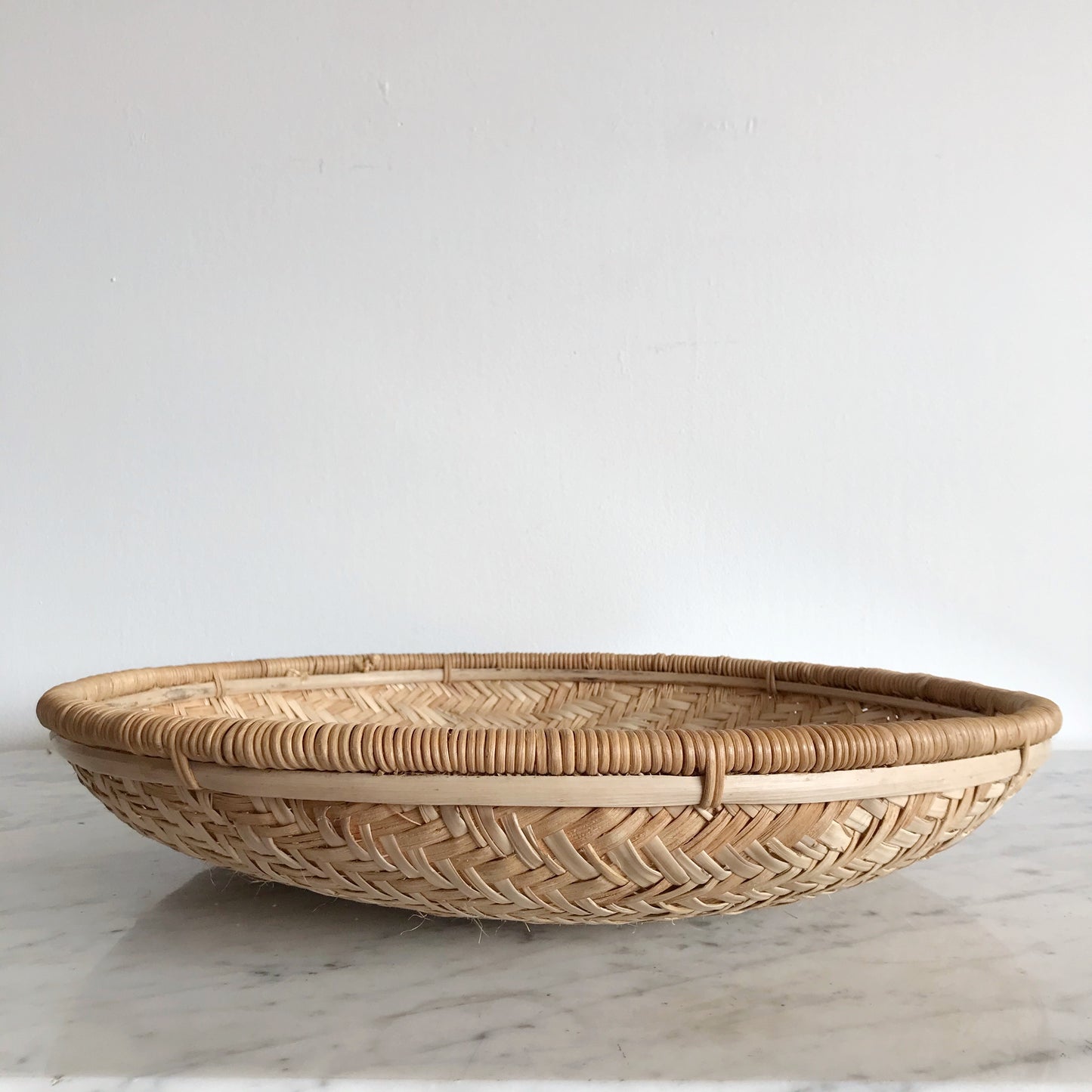 Extra Large Vintage Woven Wall Basket
