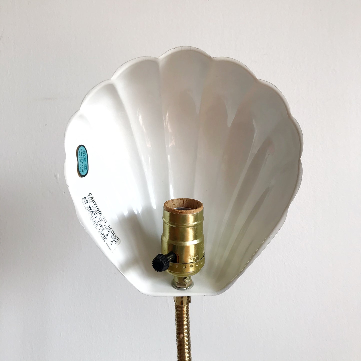 Vintage Brass Seashell Desk Lamp