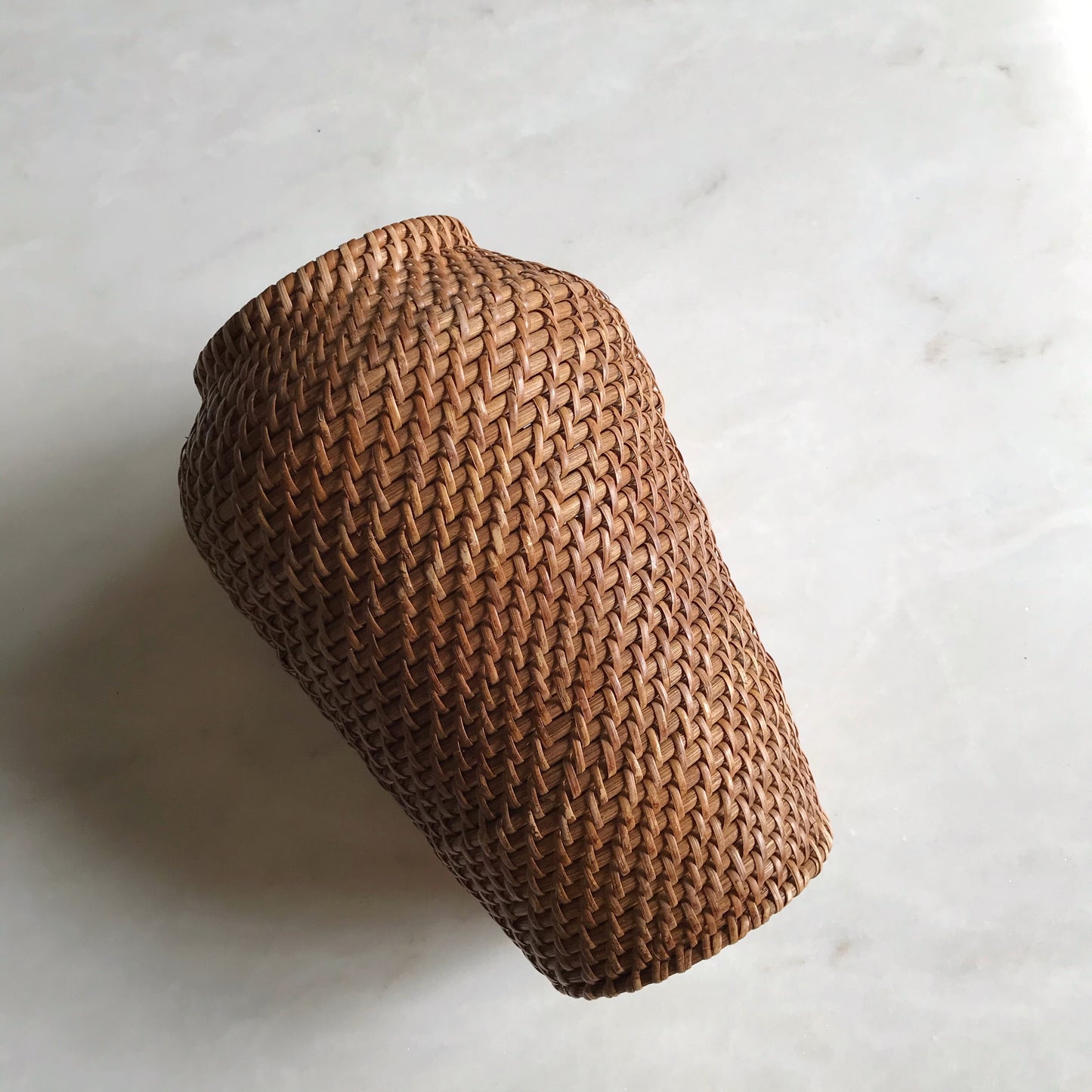 Large Woven Wicker Vessel, 11.5"