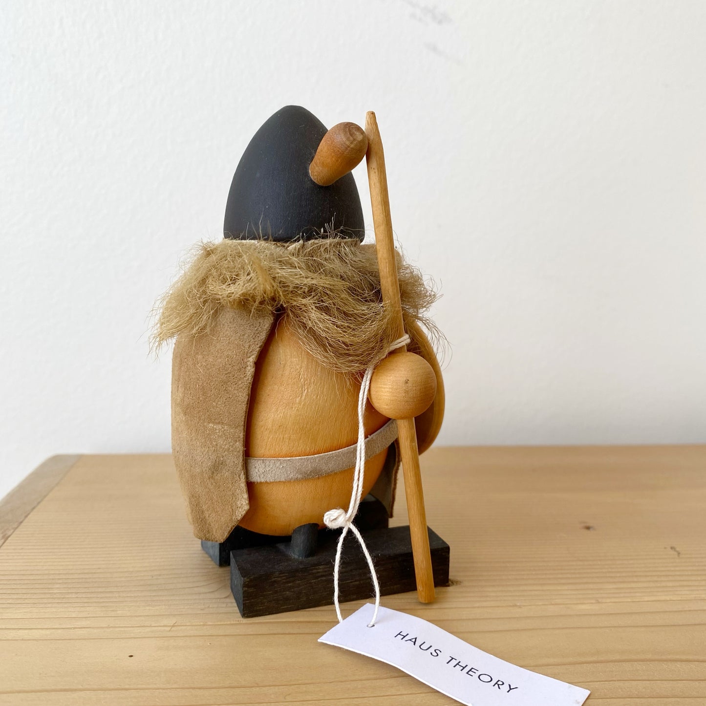 Vintage Wooden Viking Figurine, Sweden