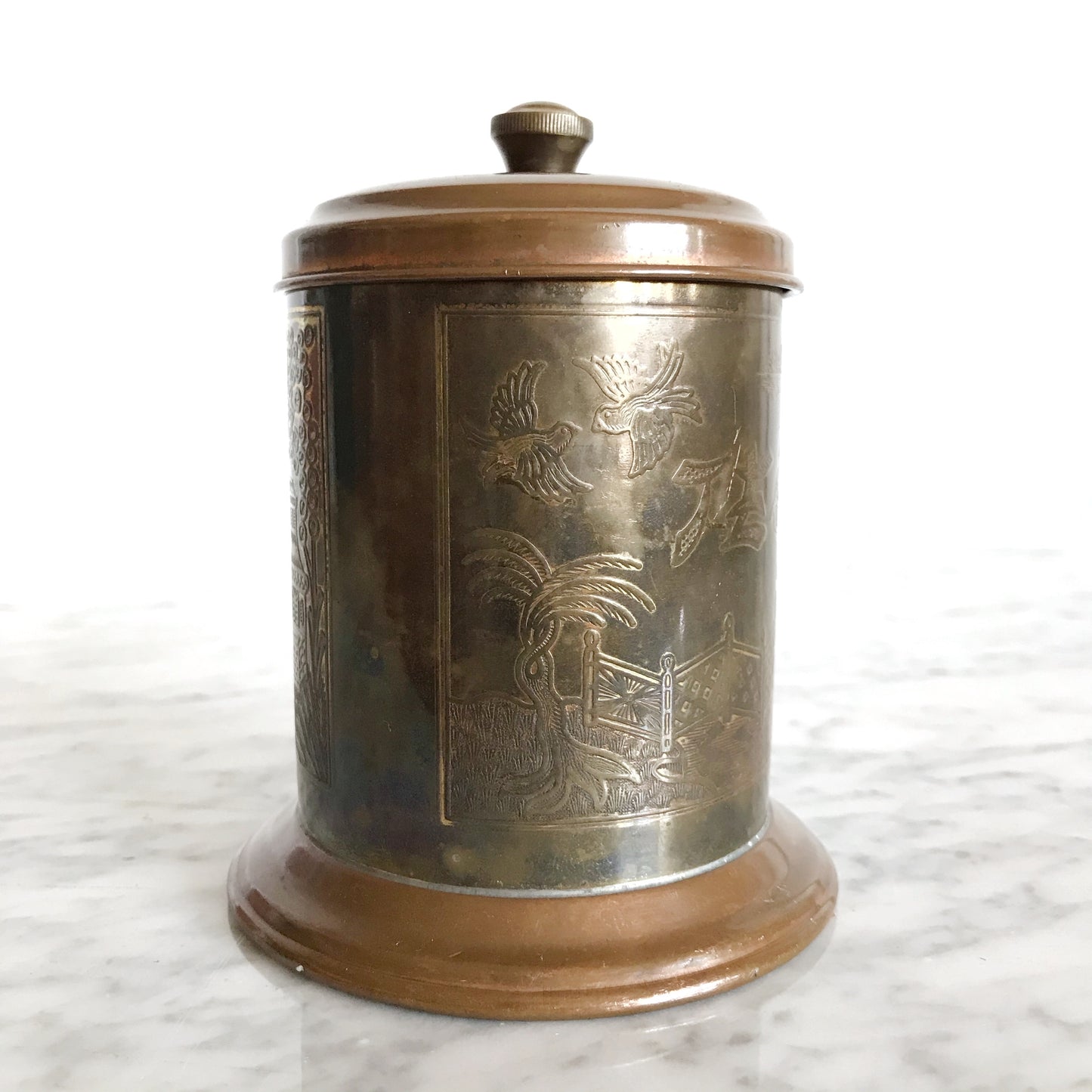 Vintage Copper Tea Canister