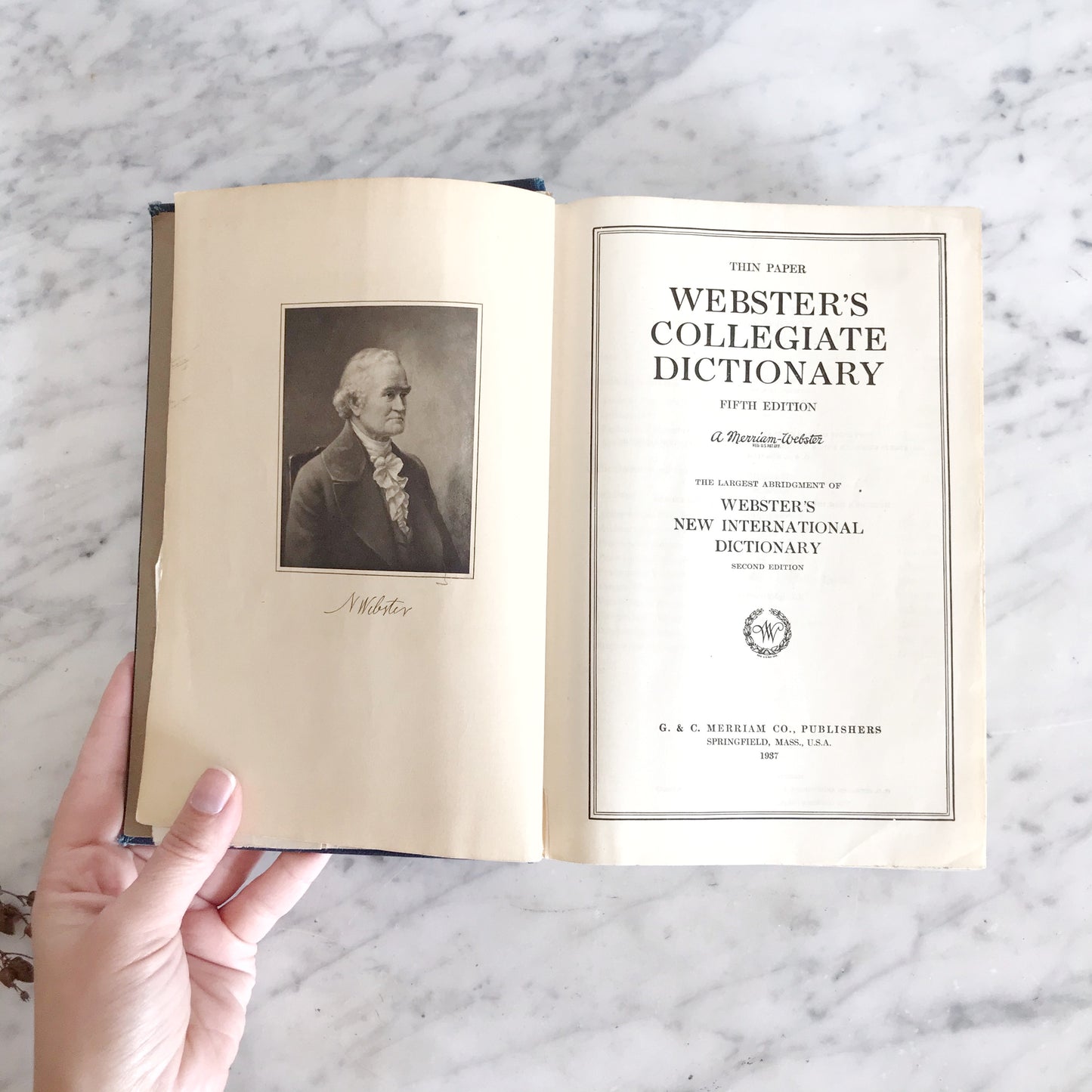 Book: 1936 Webster's Collegiate Dictionary