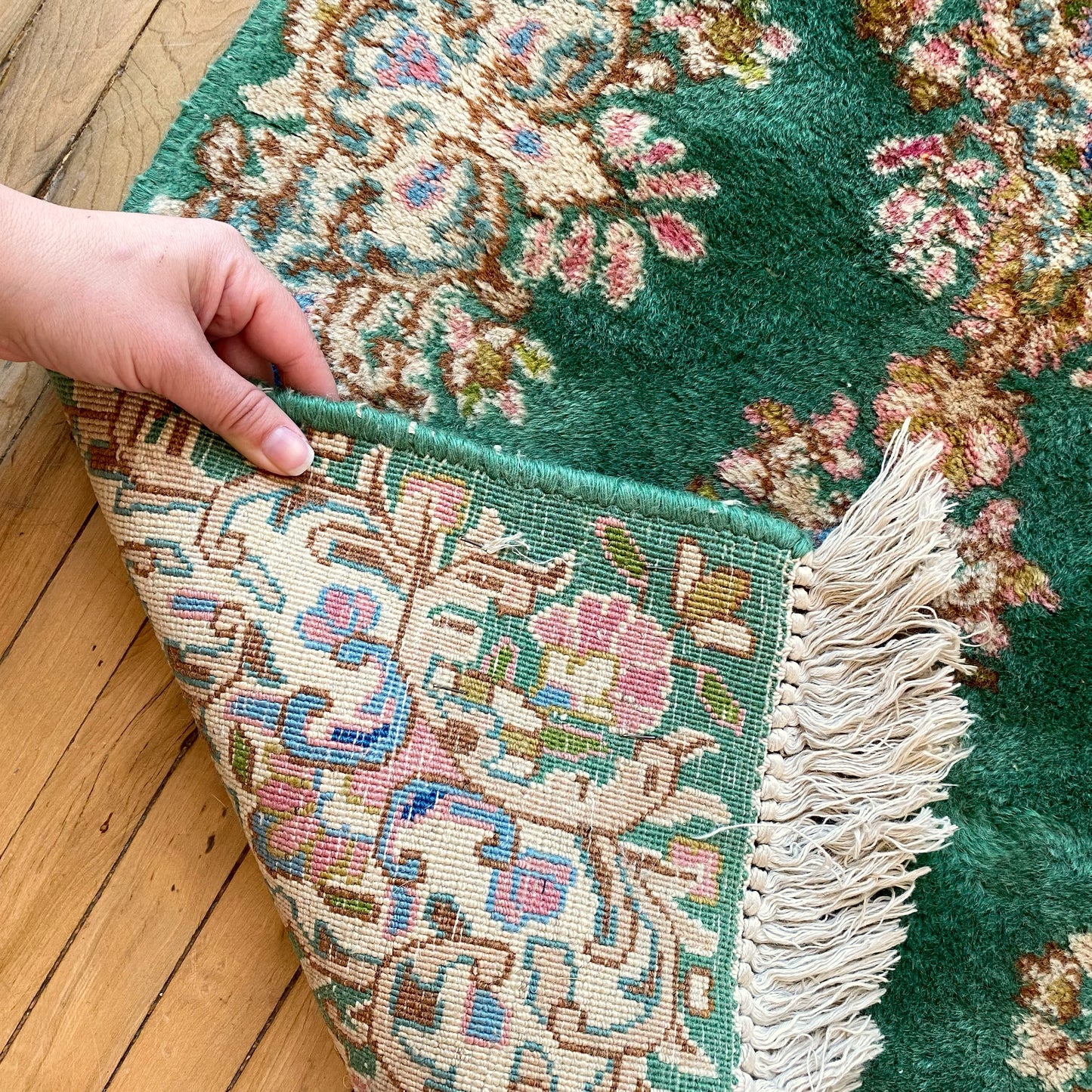 Vintage Hand-knotted Oriental Rug (24” x 49”)