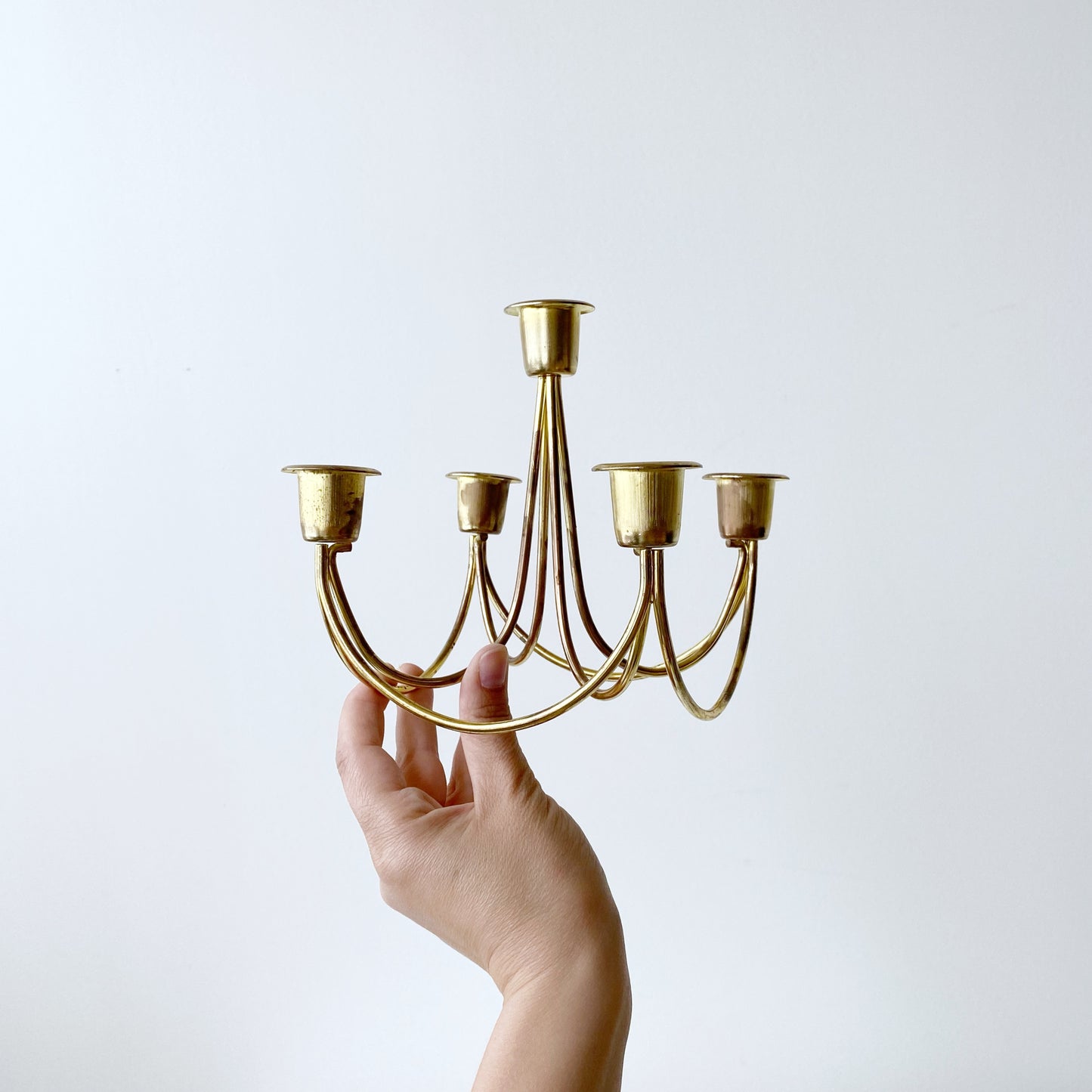 Vintage Gold Wire Candelabra