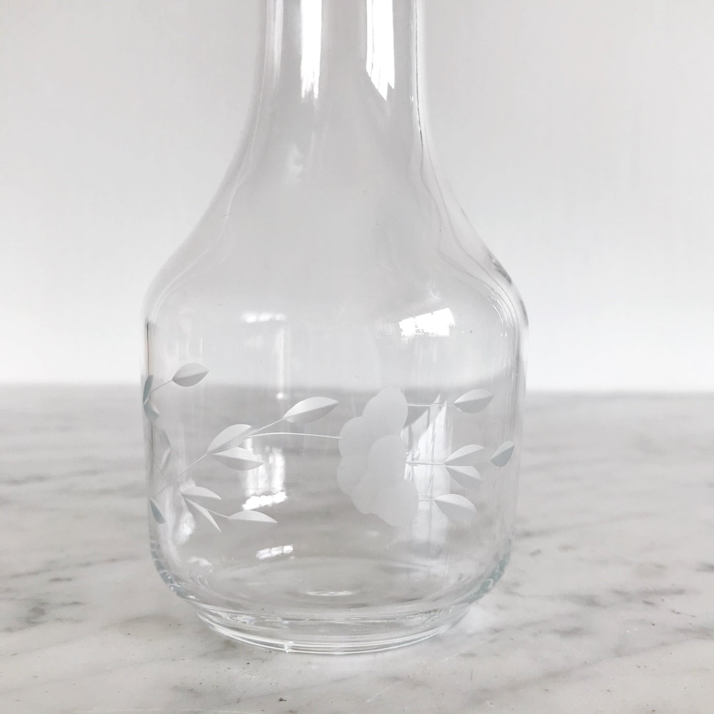 Vintage Etched Glass Decanter