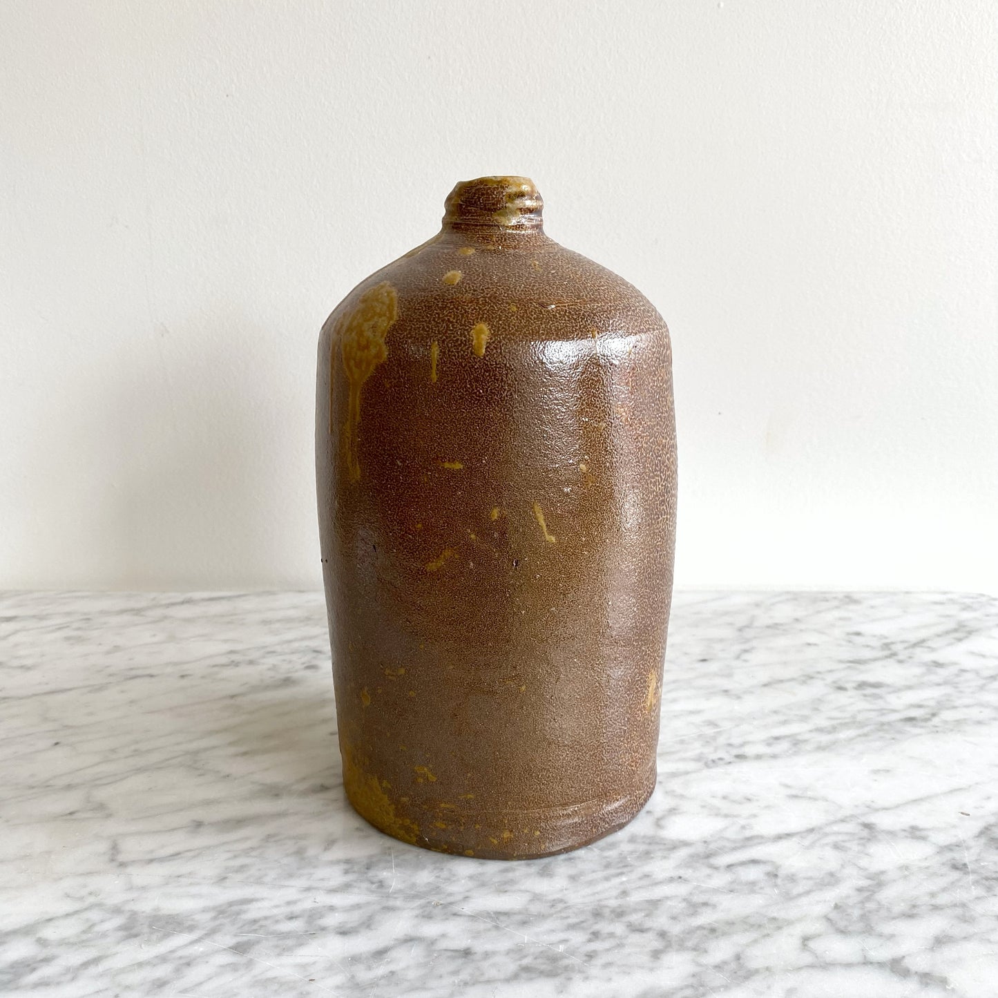 Antique Salt Glaze Stoneware Jug, 10.25”
