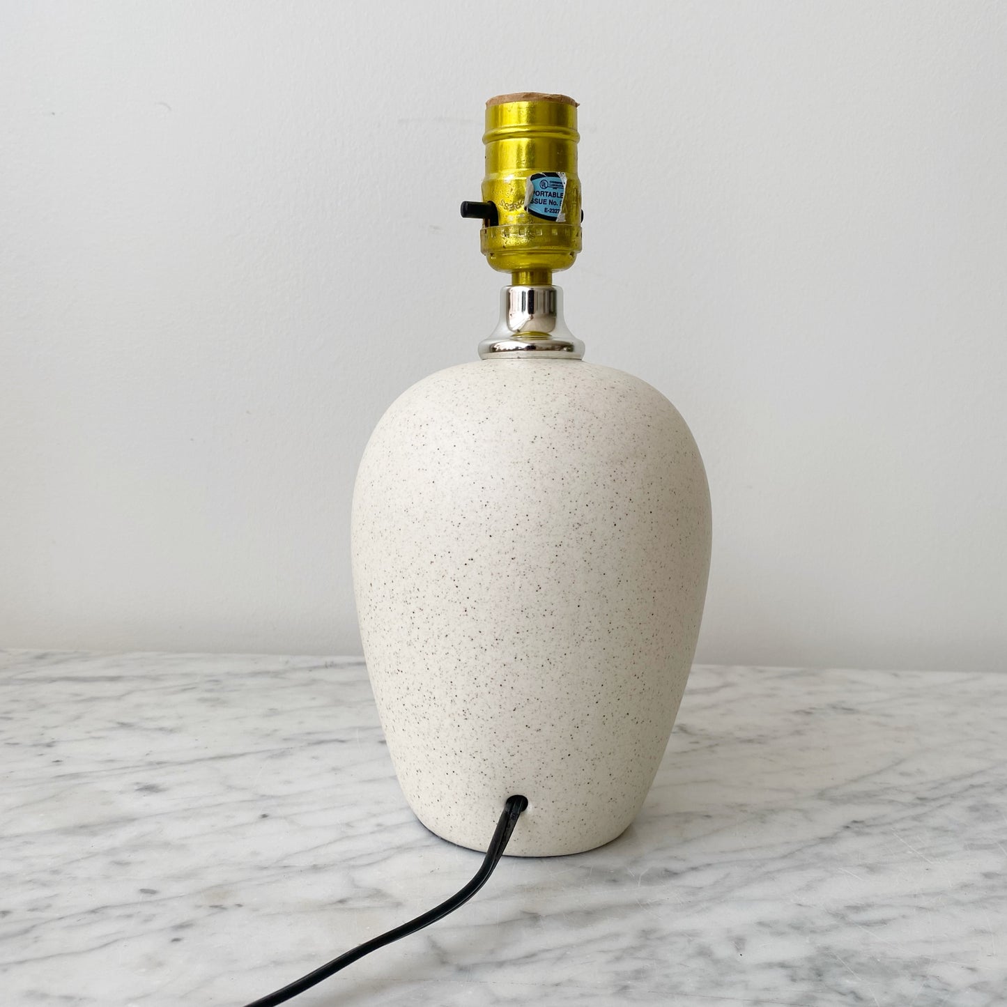 Petite Vintage Ceramic Lamp with Iris