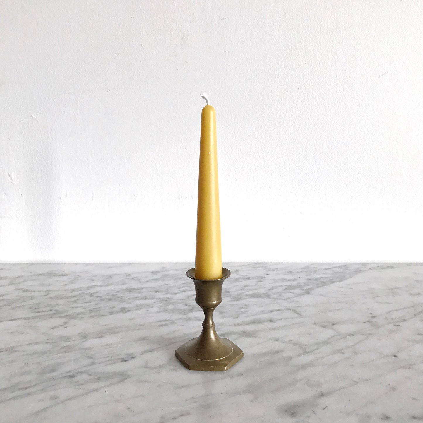 Small Vintage Brass Candle Holder