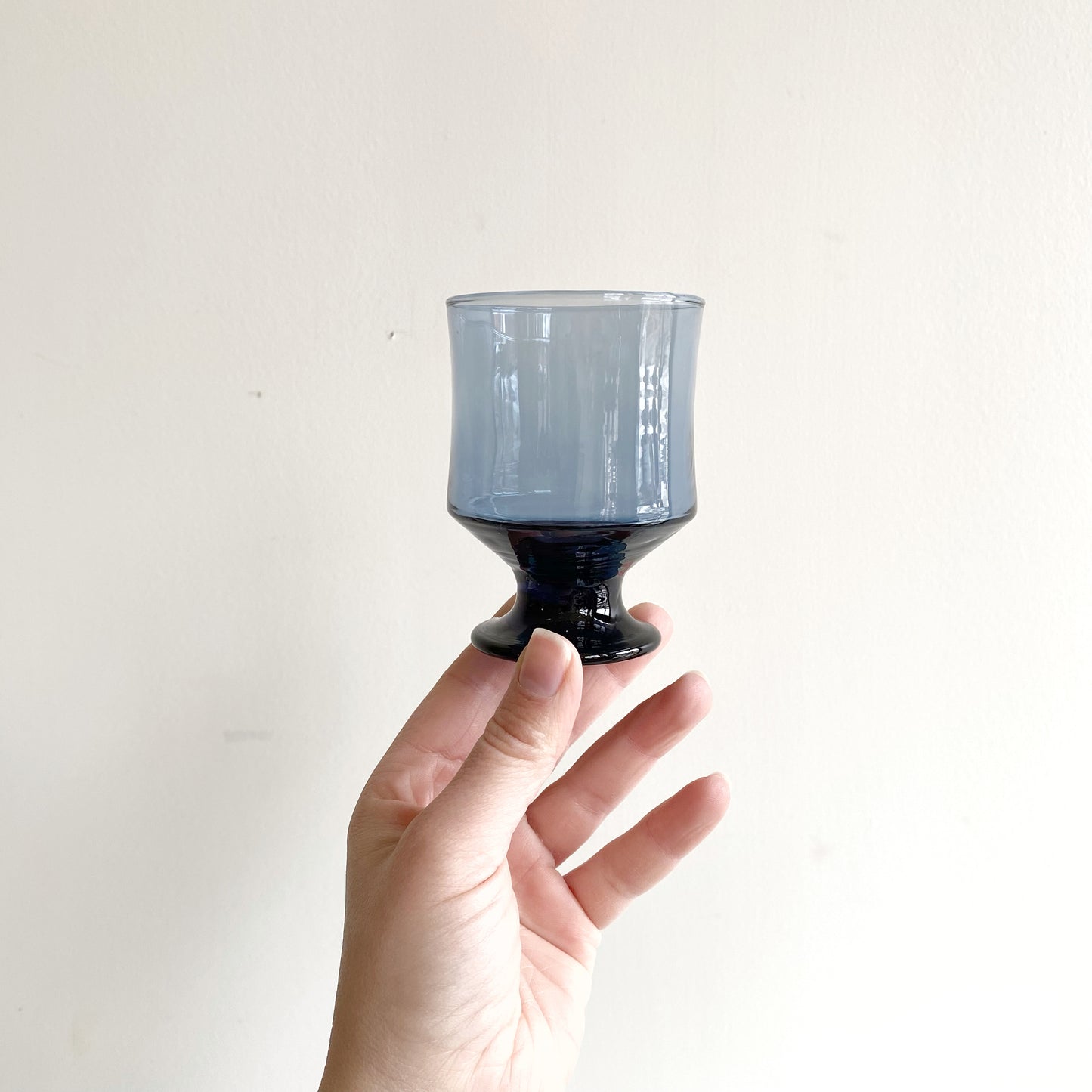 Set of 4 Vintage Blue Sapphire Glasses, Choose Style
