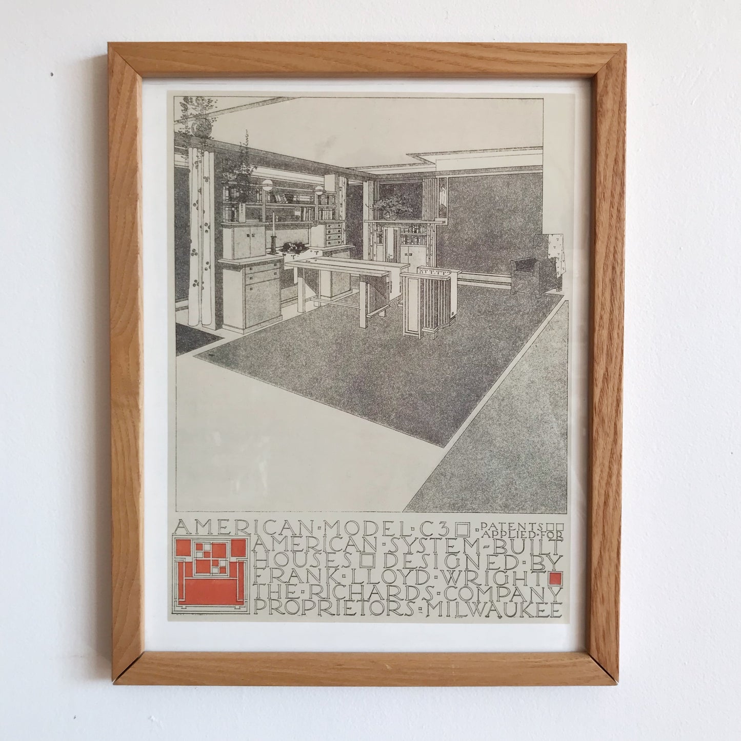 Pair of Frank Lloyd Wright Architectural Pictures