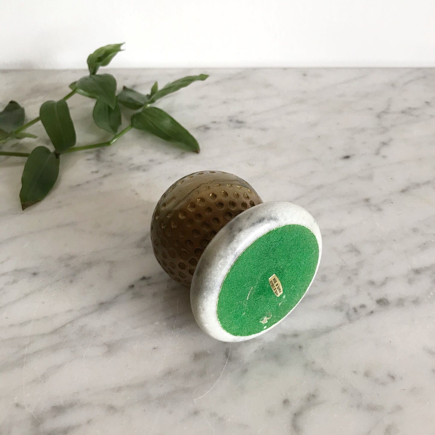 Vintage Brass Golf Ball
