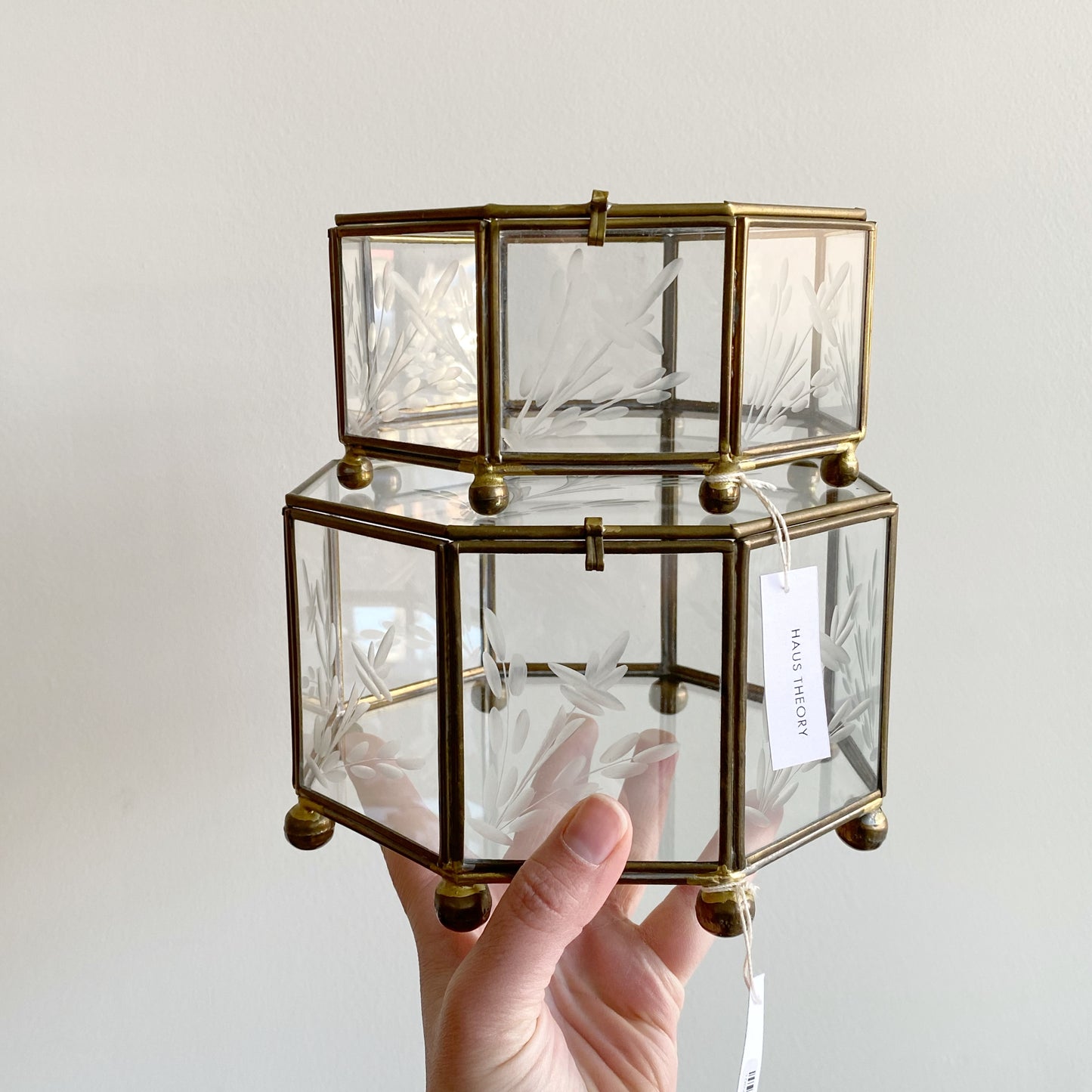 Vintage Etched Glass Shadow Box, Choose