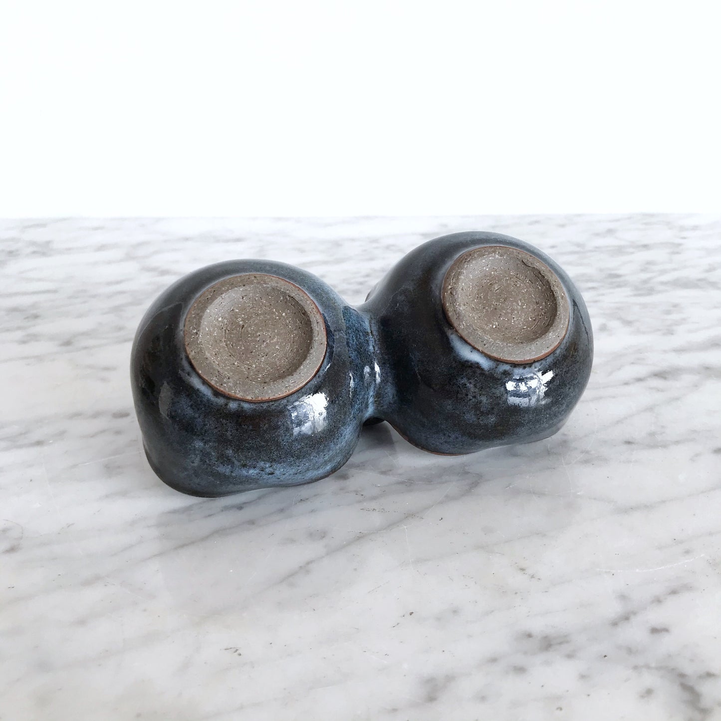 Handcrafted Stoneware Double Dish