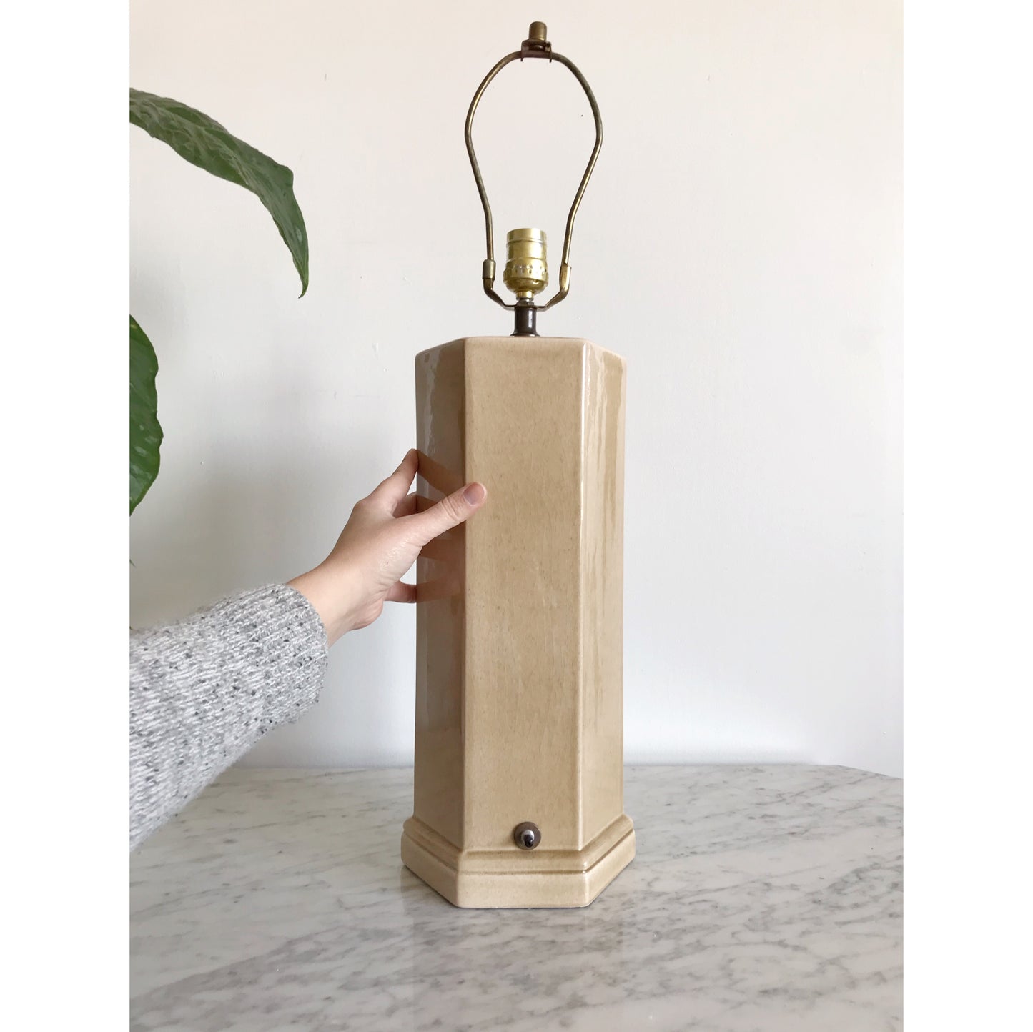 Vintage Hexagon Ceramic Lamp Base