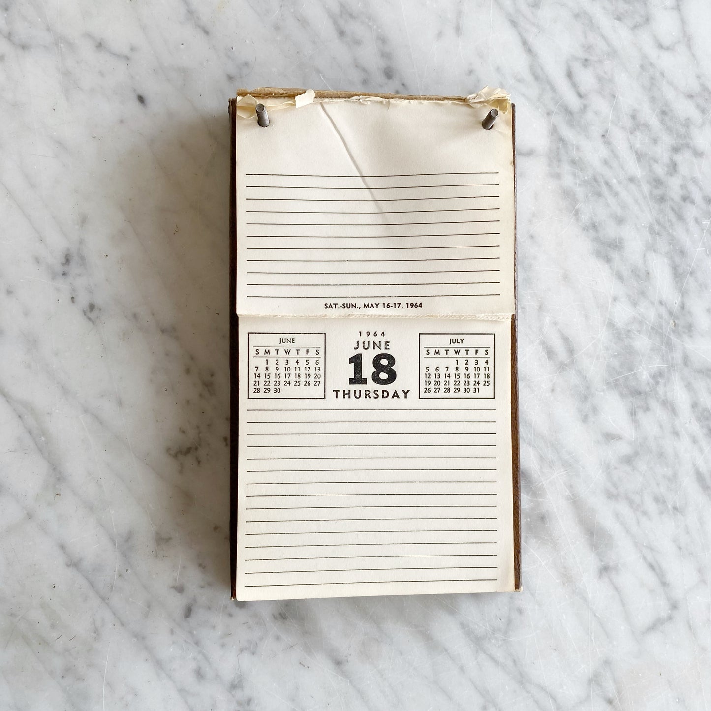 1960’s Desk Calendar/ Note Paper