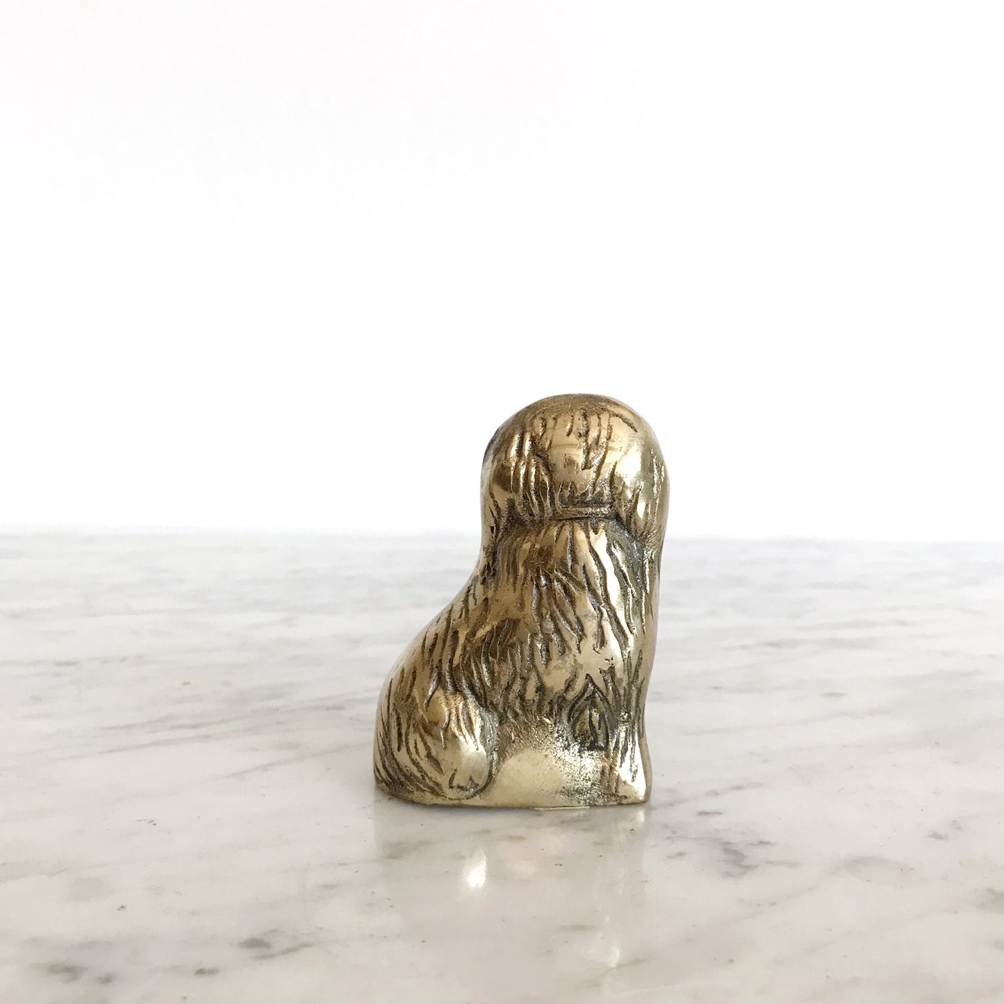 Vintage Brass Staffordshire Dog