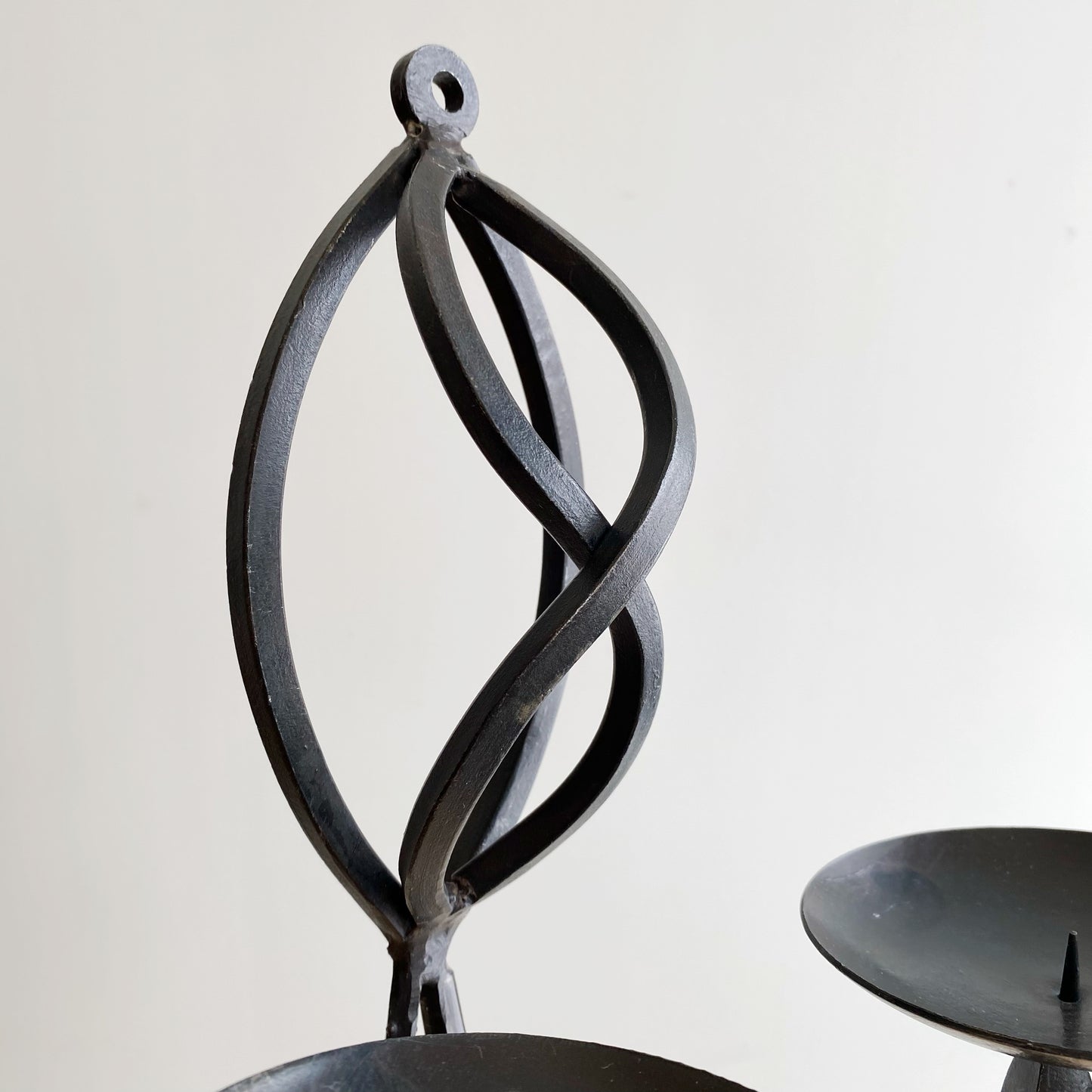 Vintage Twisted Iron Double Candle Sconce