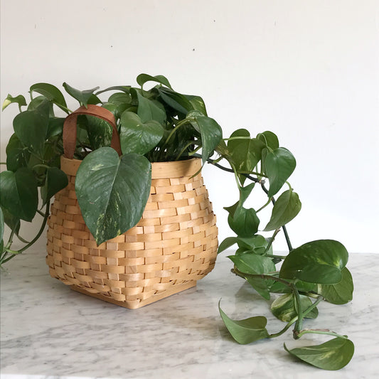 Vintage Woven Wood Basket