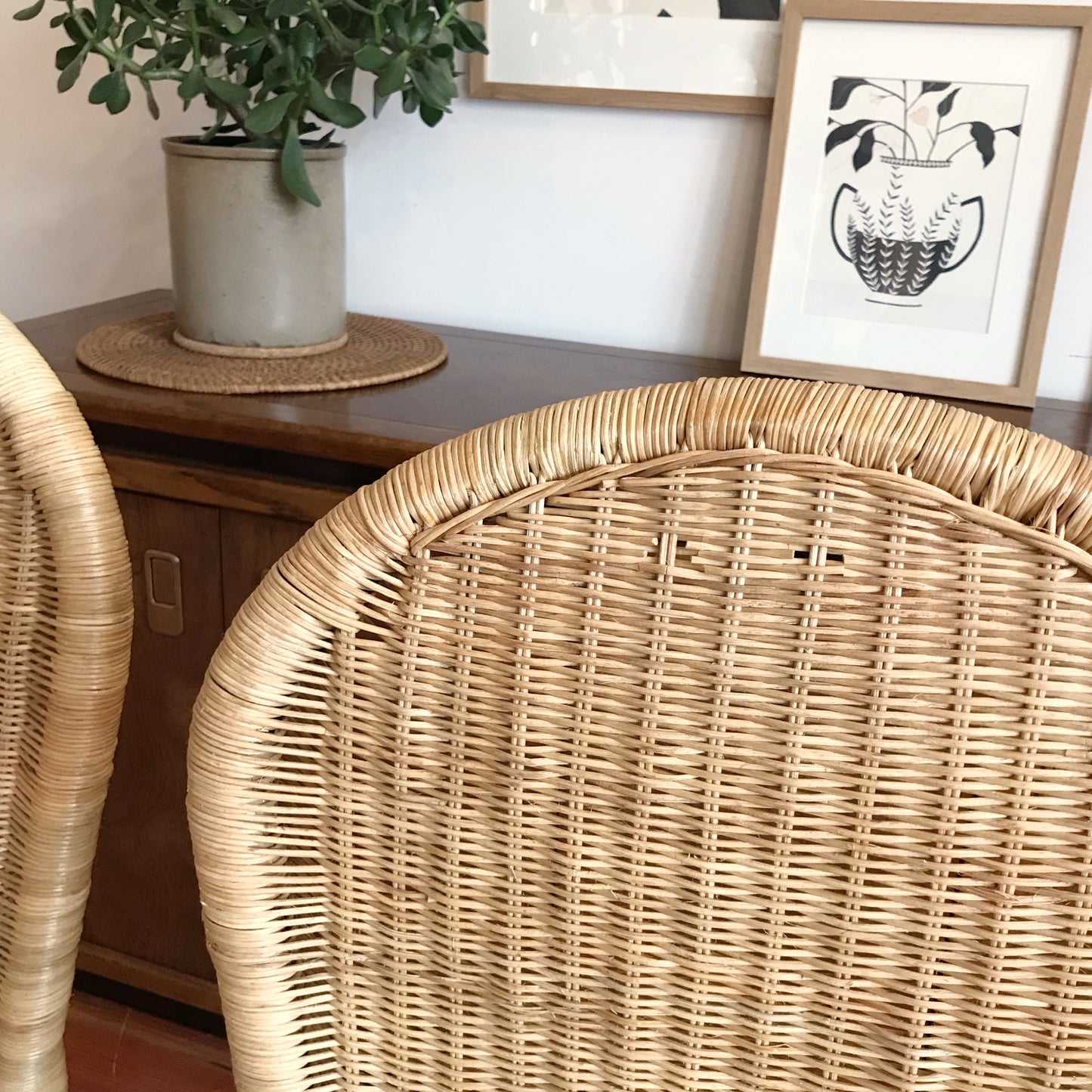 PAIR: Vintage Wicker Chairs