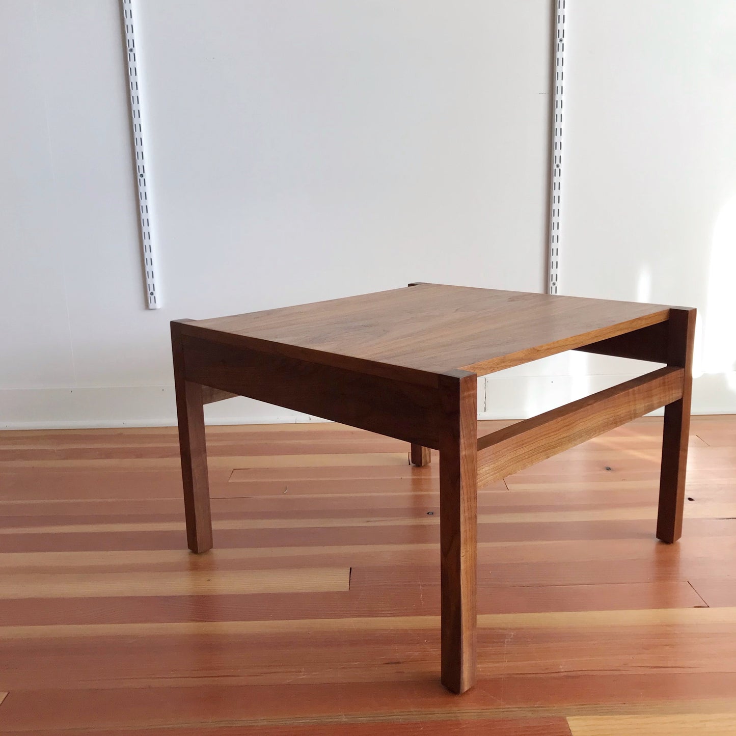Vintage Square Walnut End Table, 24 x 24