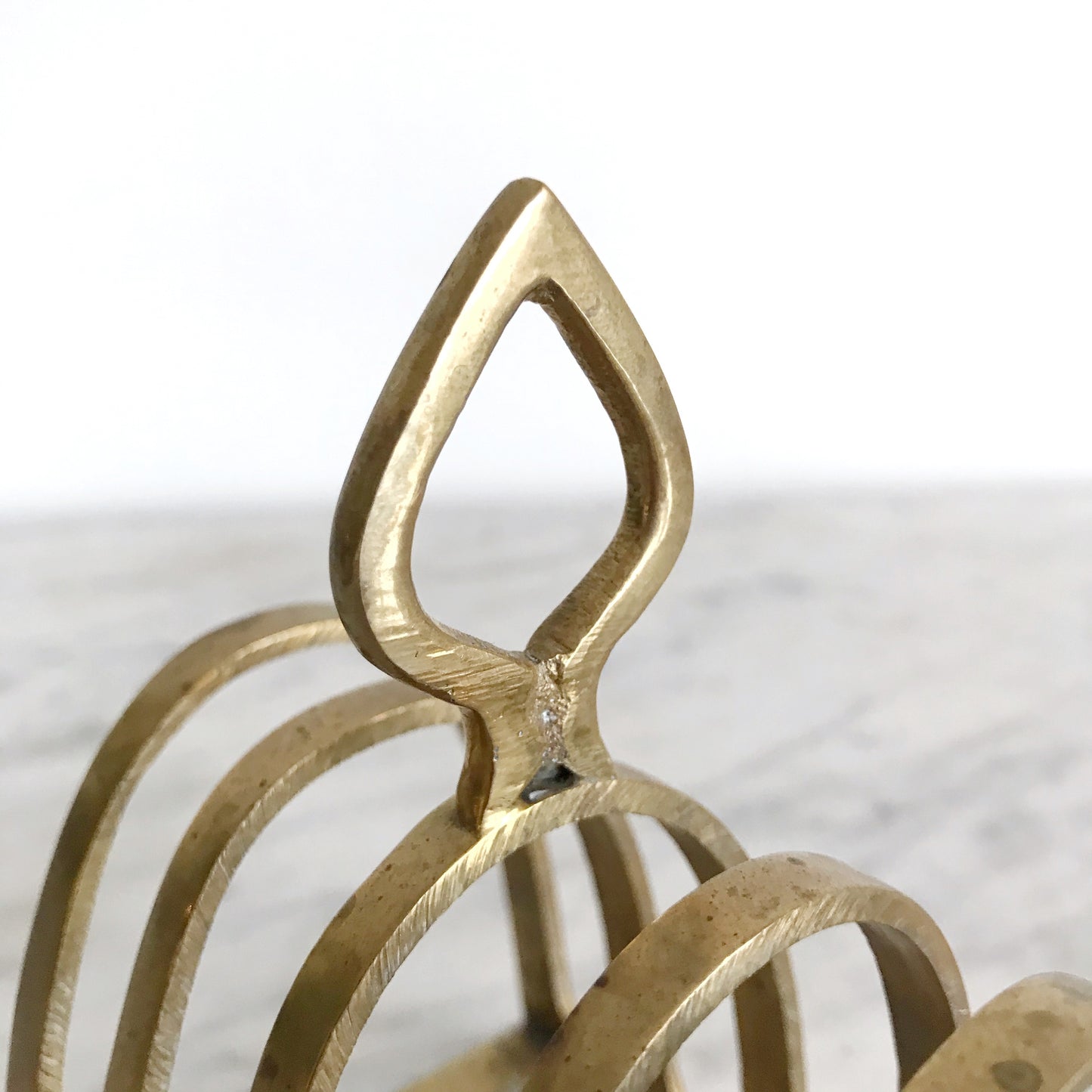 Vintage Brass Letter Holder, Spade Handle