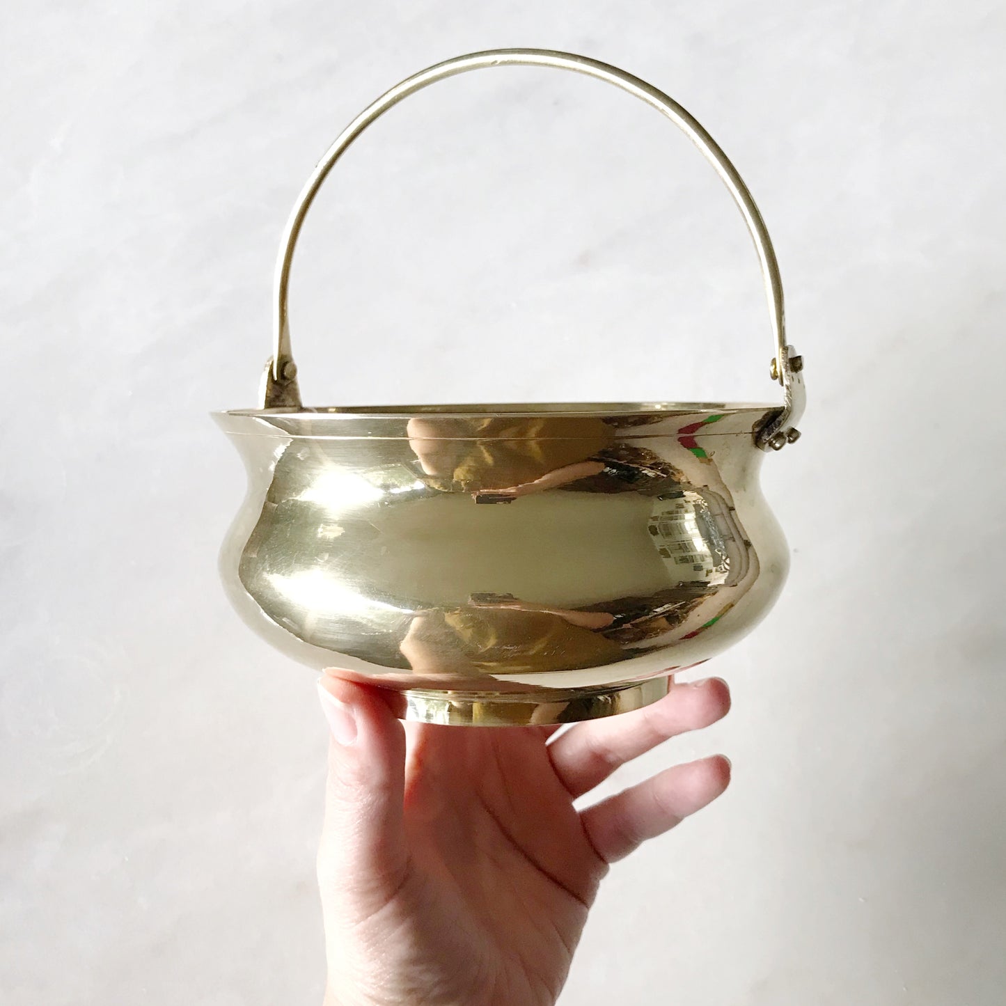 Heavy Vintage Brass Container, India