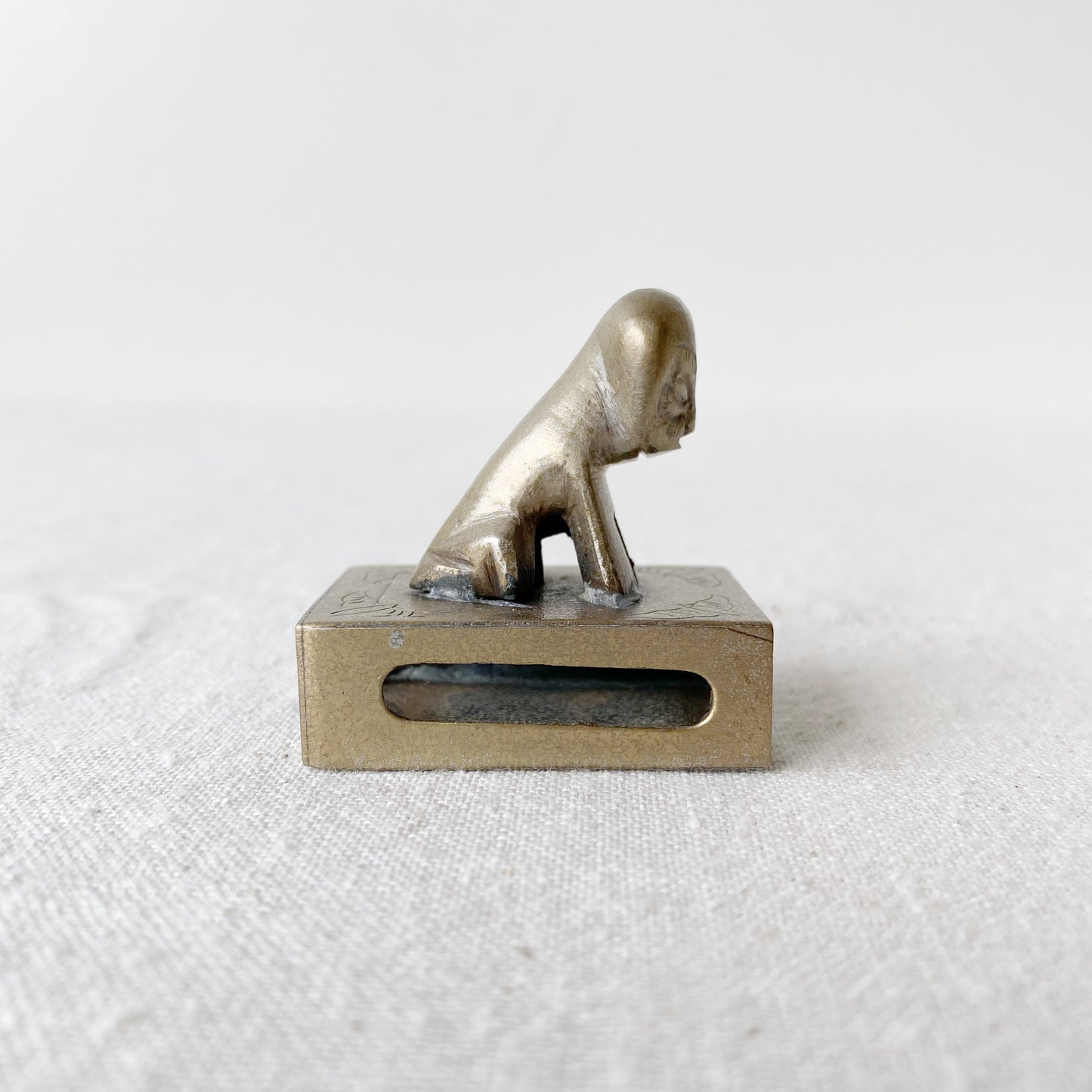 Vintage Brass Matchbox Holder
