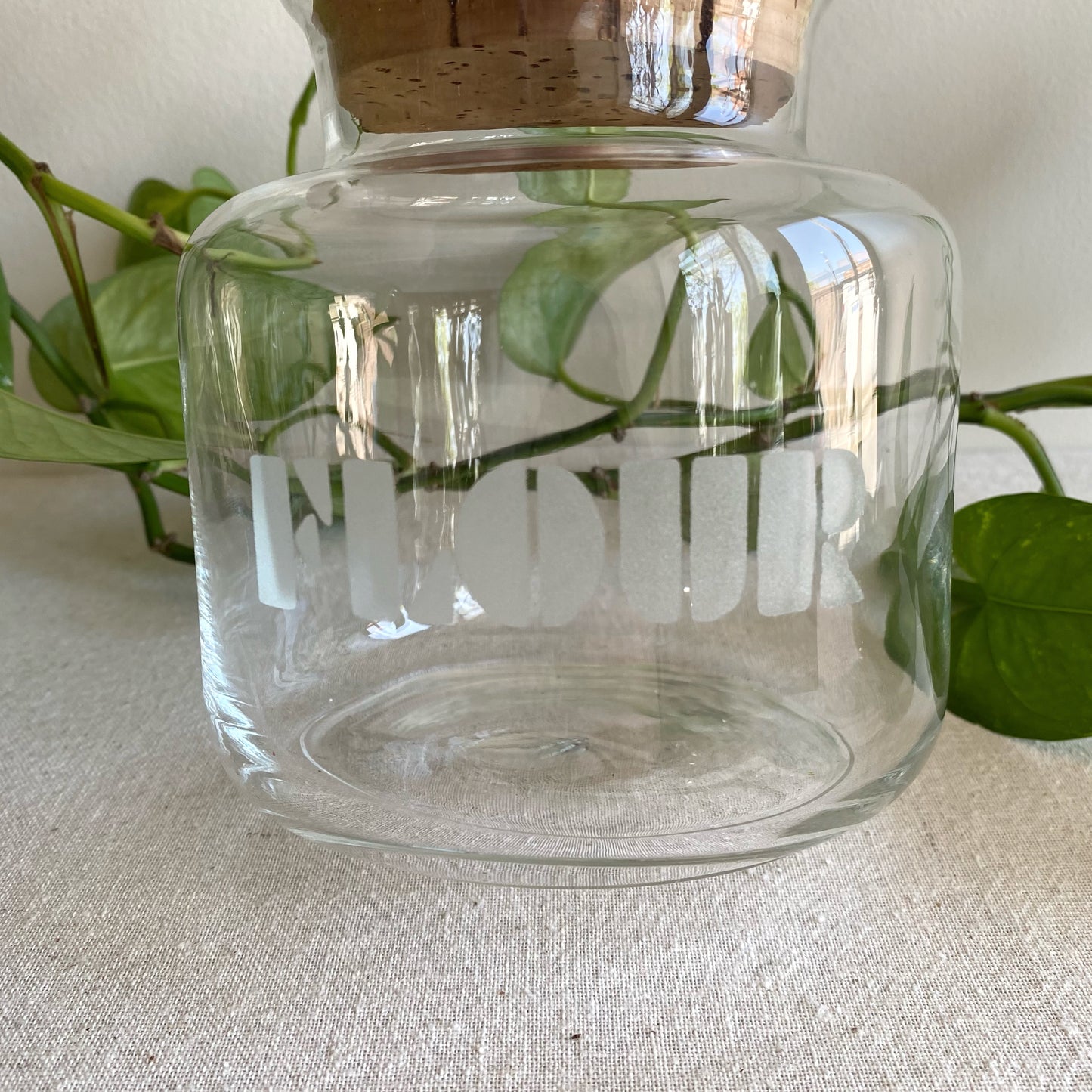 Vintage Glass Flour Canister