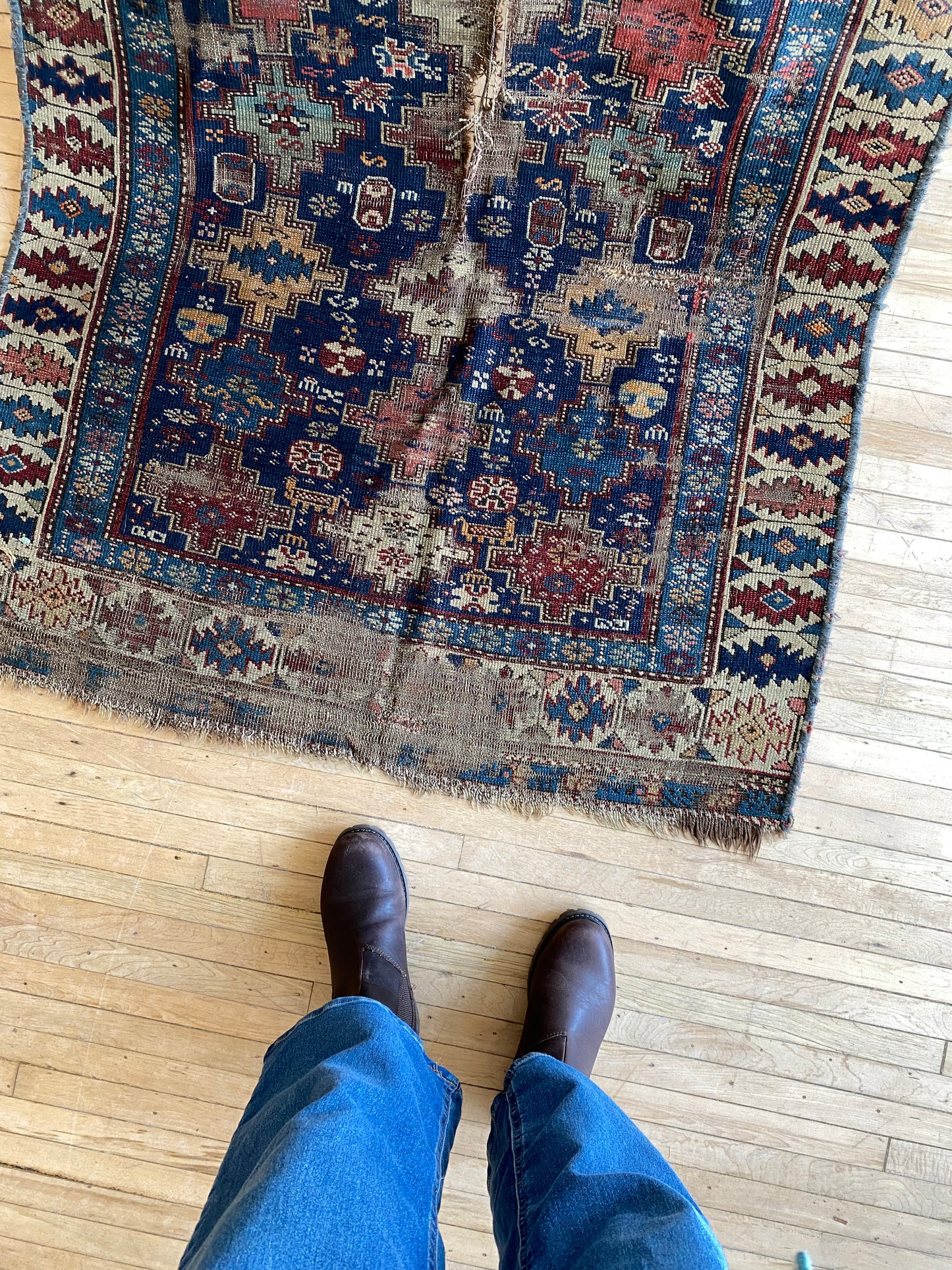 Antique Hand-knotted Persian Rug (5' x 3' 4")