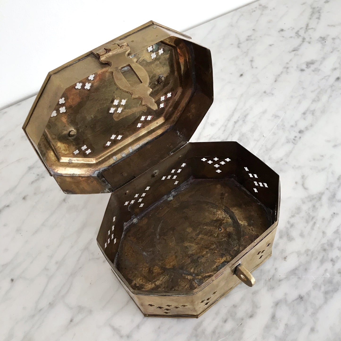 Large Vintage Brass Cricket Box