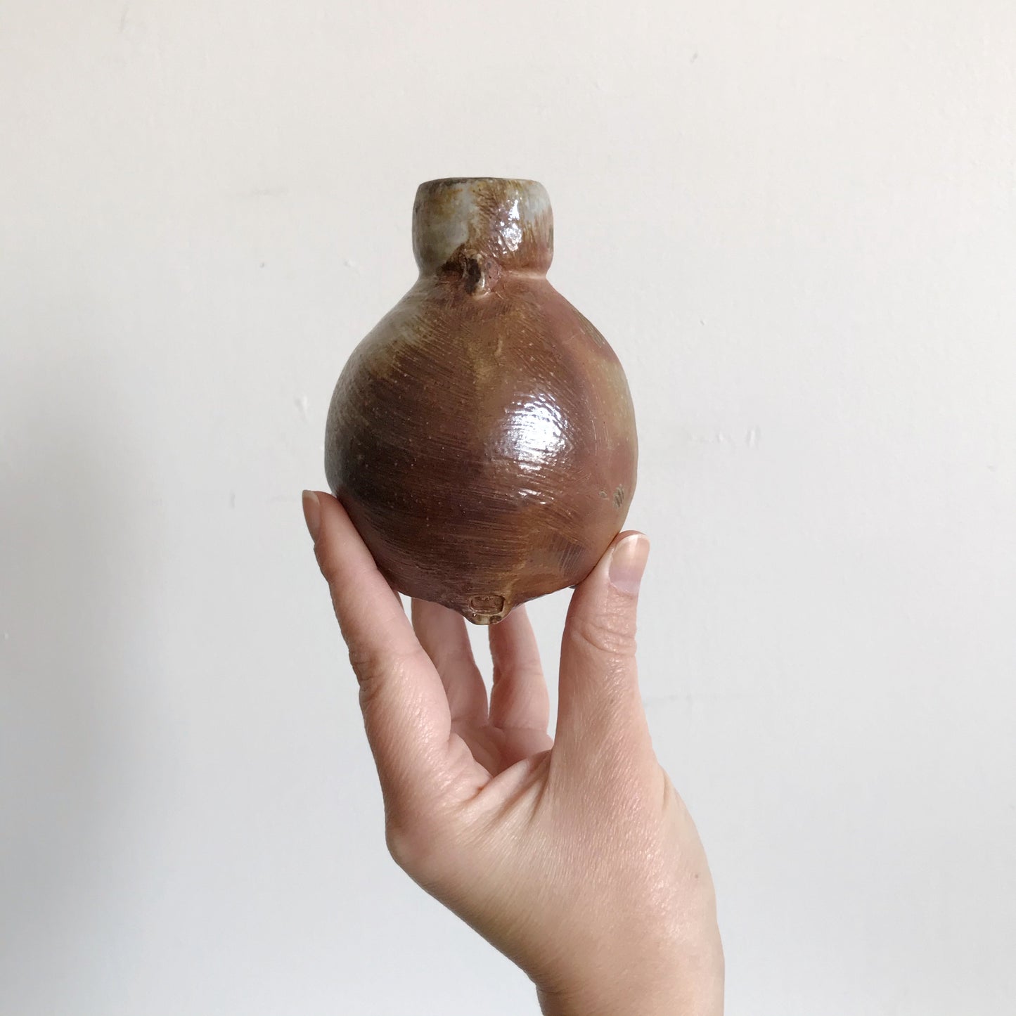 Vintage Studio Pottery Vase, 4.25”