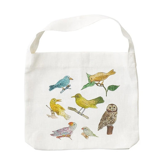 Isabelle Boinot Linen Bag: Birds