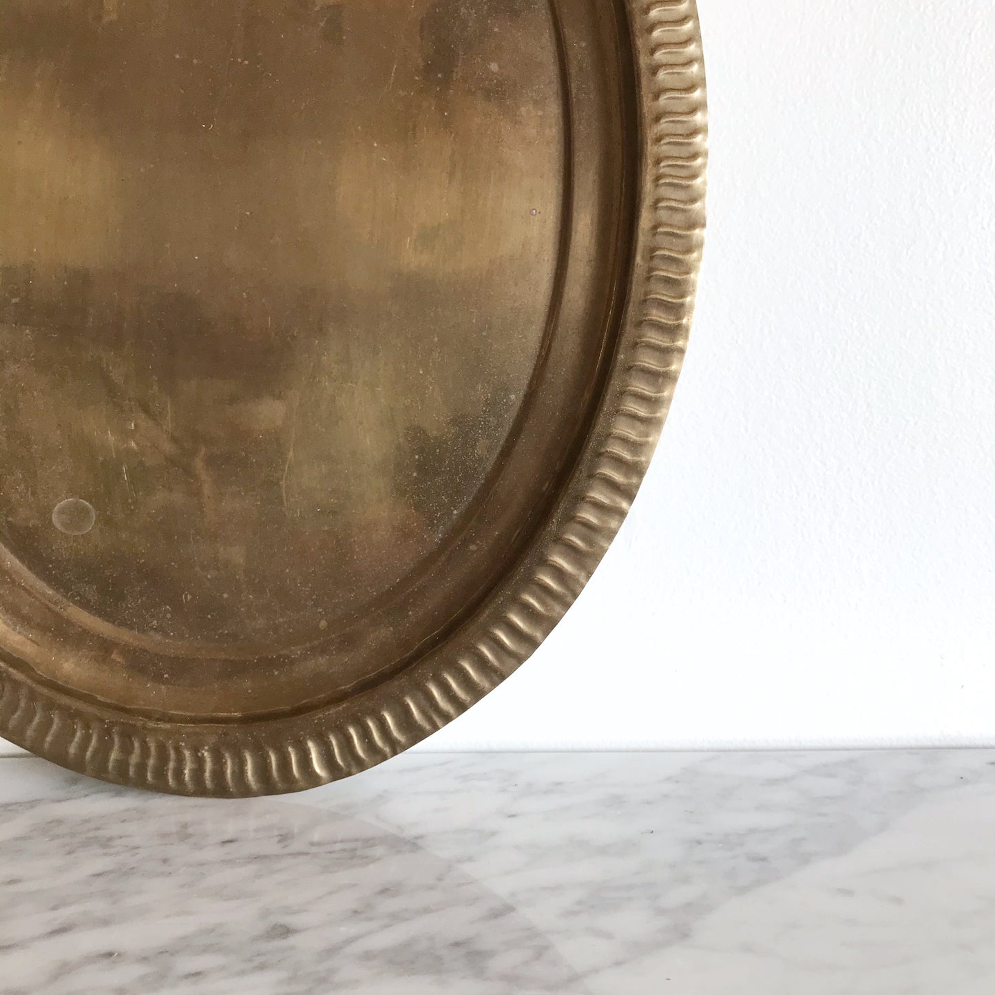 Vintage Oval Brass Tray
